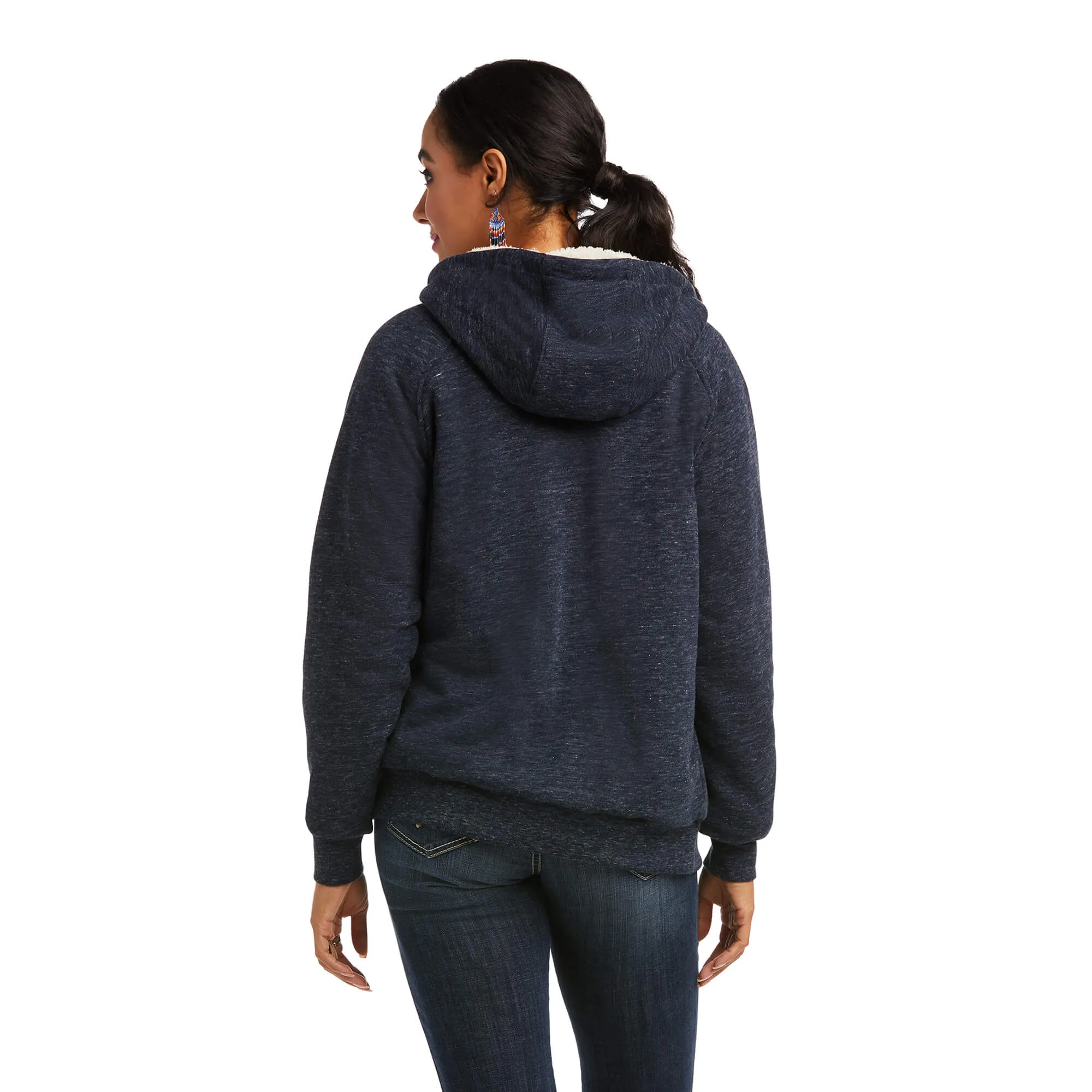 Ariat® Ladies REAL Sherpa Full Zip Dark Sapphire Hoodie 10037932