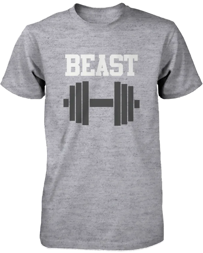 Beauty & Beast Matching Couple Shirts in Grey (Set)