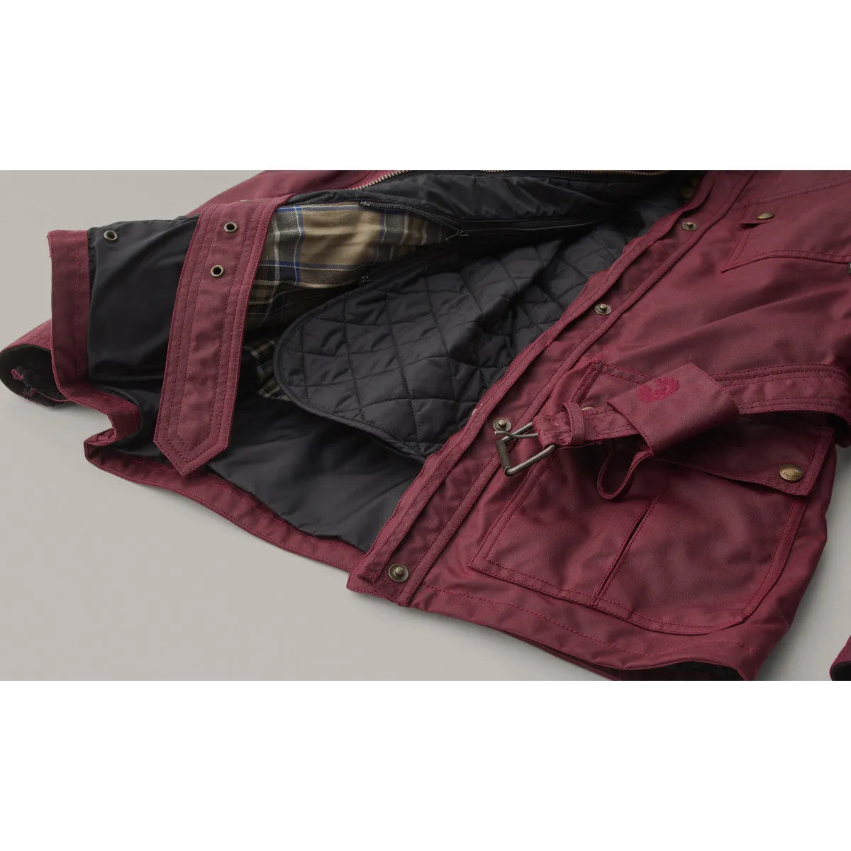 BELSTAFF WOMENS TRIALMASTER WAXED COTTON JACKET - RACING RED