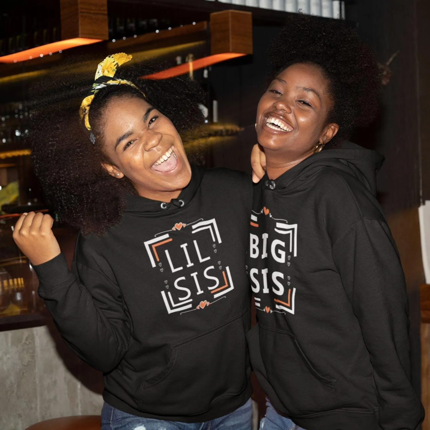 Big Sis and Lil Sis Matching Hoodie, Best Friend Matching Sweatshirts, Best Friend Longsleeves, Besties Gift, Sister Hoodies