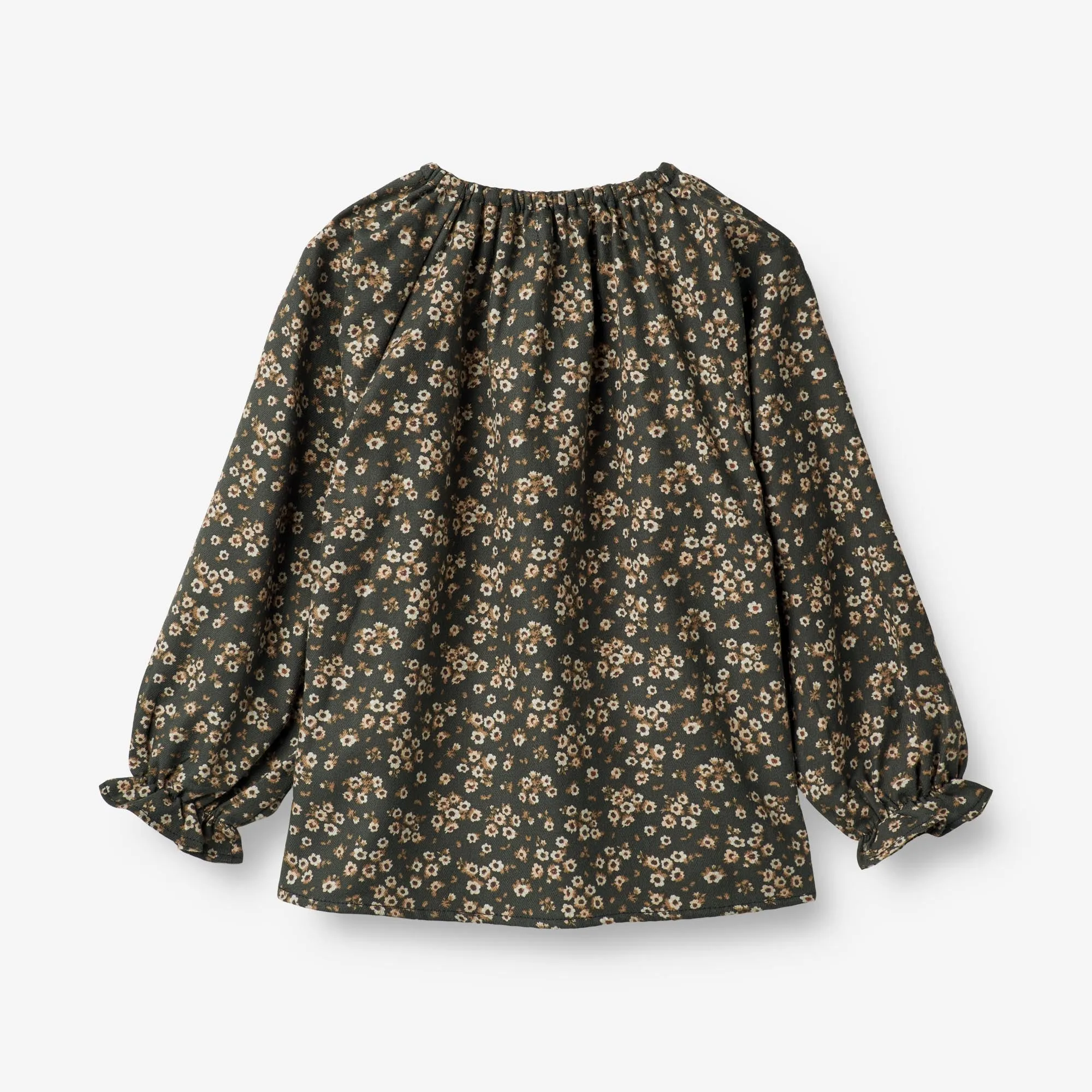 Blouse Nicoline - black coal flowers