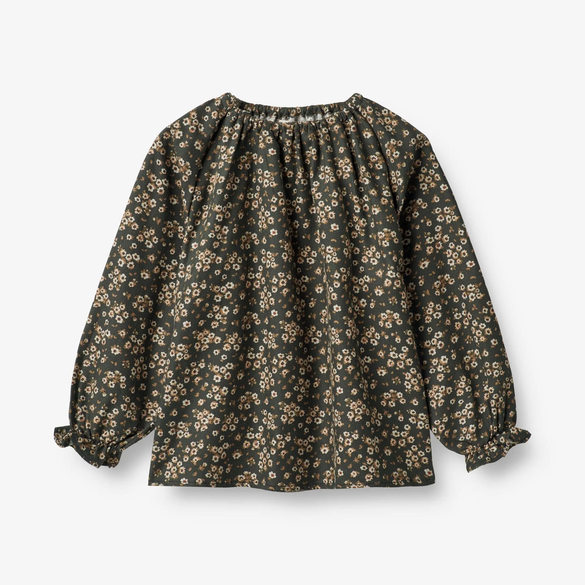 Blouse Nicoline - black coal flowers