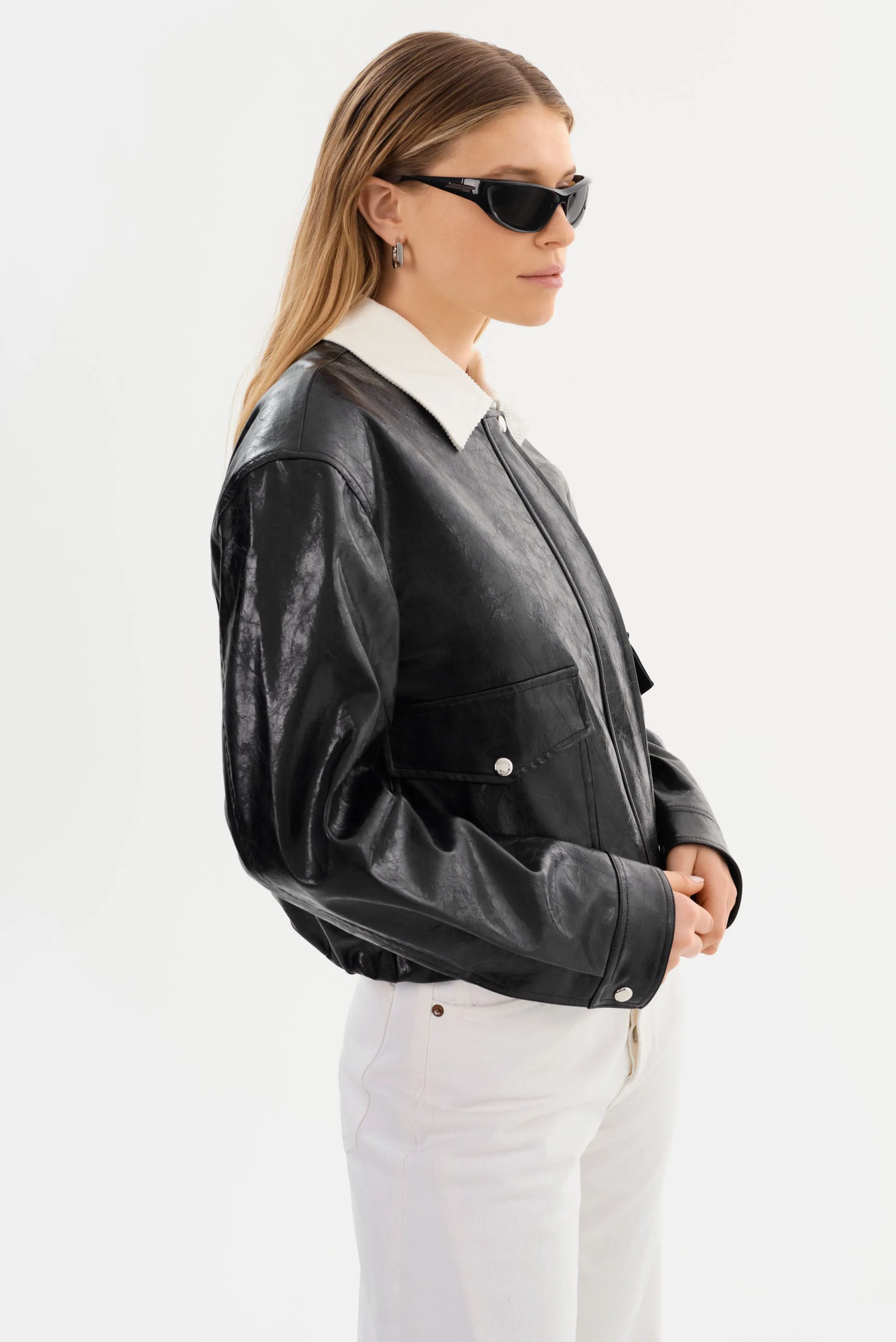 BRAYLIN | Faux Leather Jacket