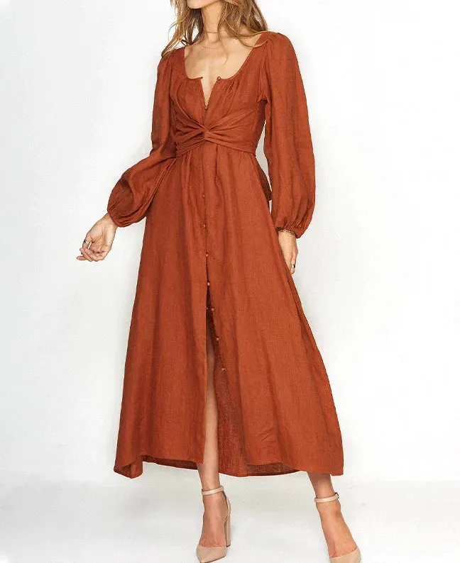 Buttons Multi-wear Wrap Dress