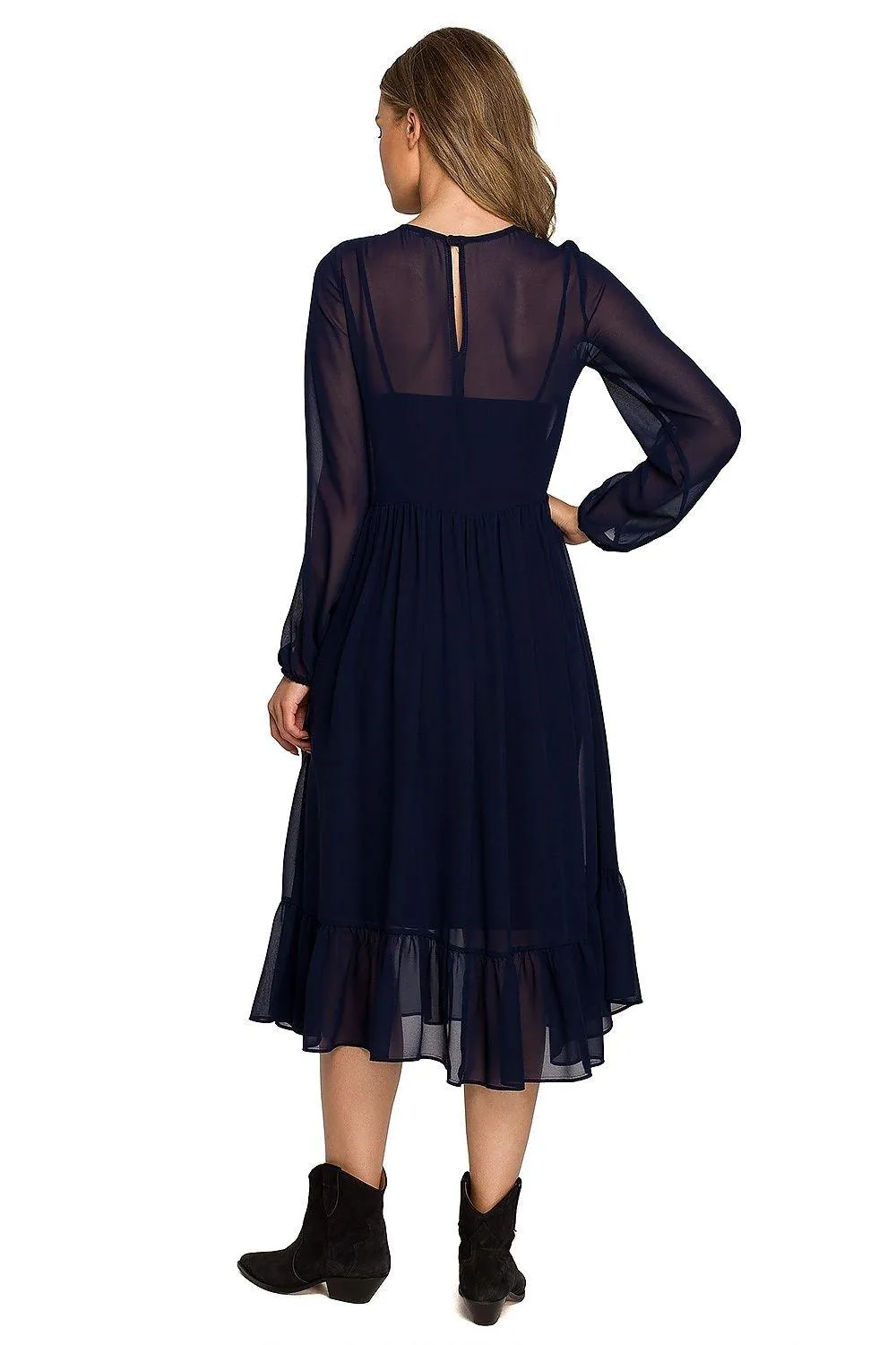 Chic Ruffled Chiffon Evening Dress