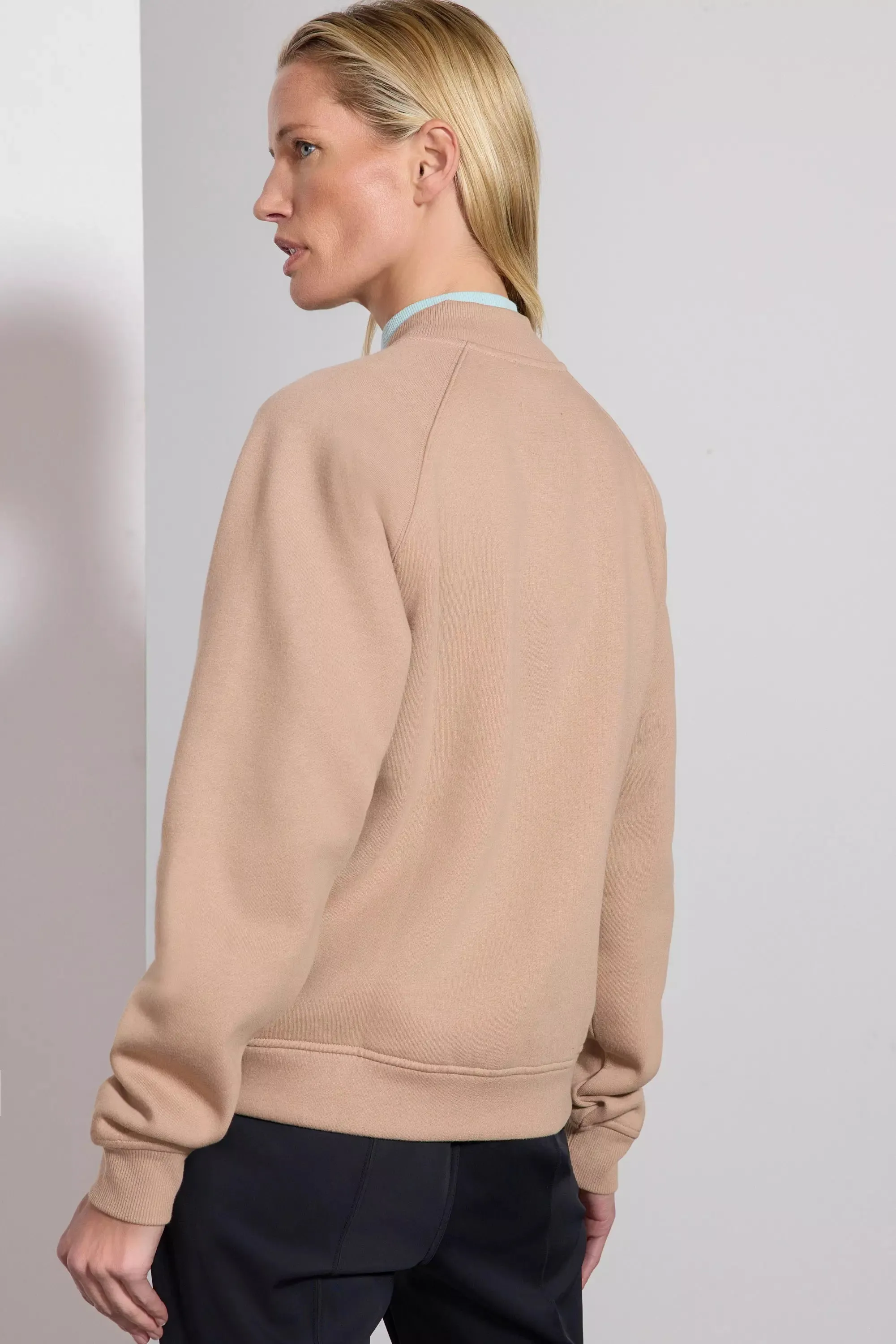 Comfort Fleece Bomber Jacket - Warm Taupe