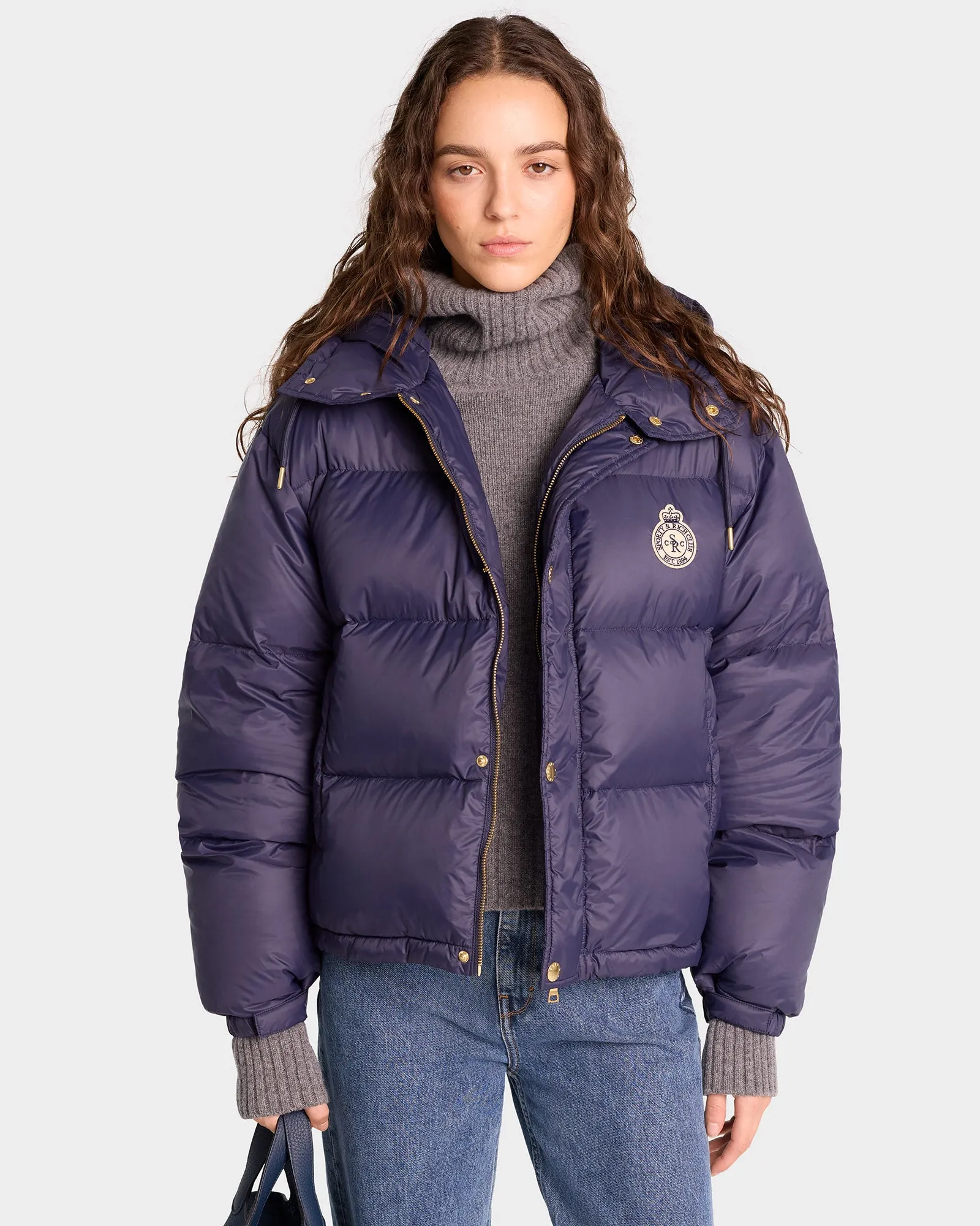 Crown Puffer Jacket - Navy