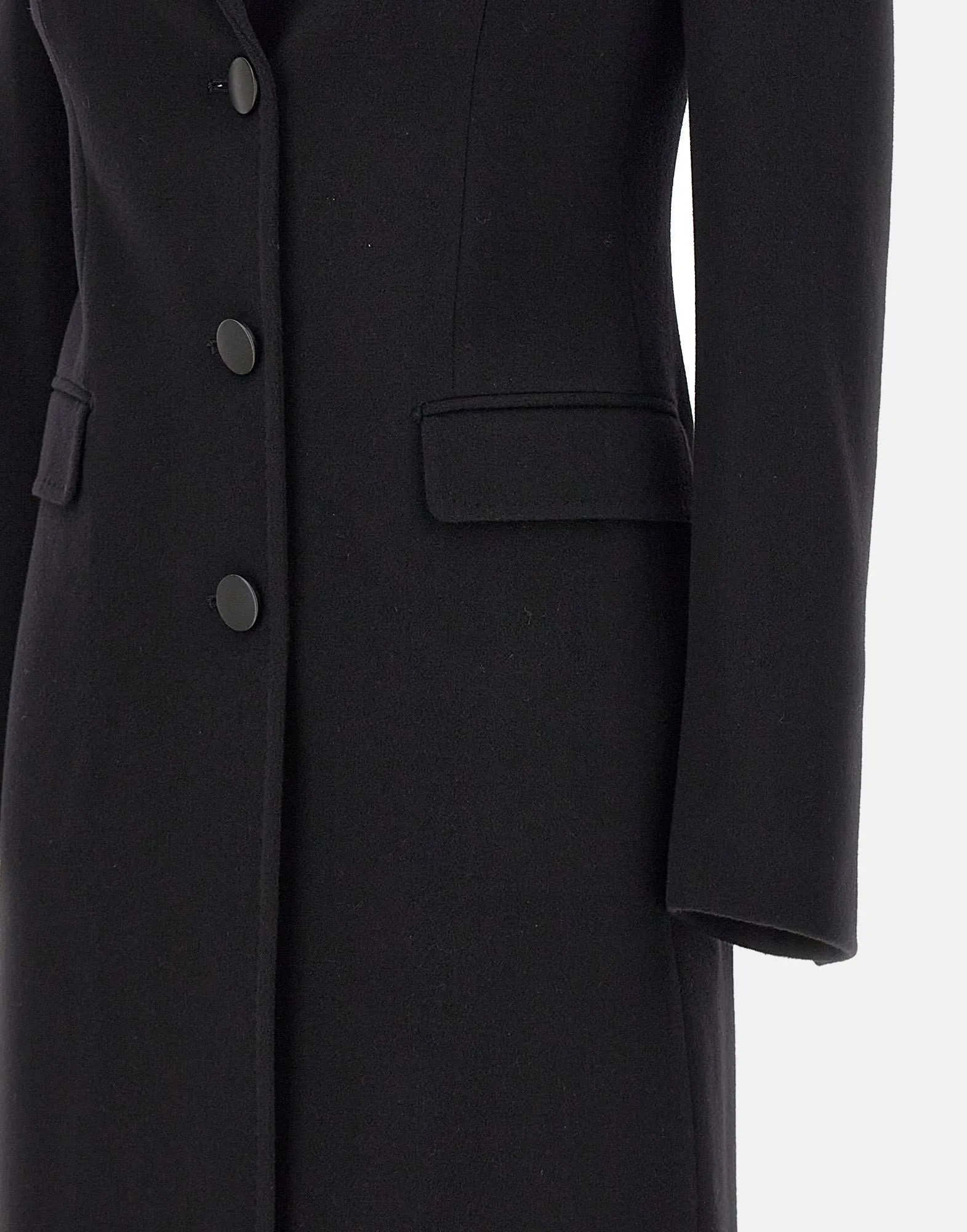 Elegant Black Tailored Coat for Women