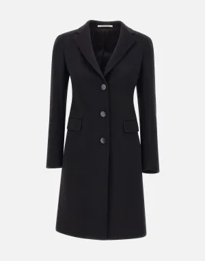 Elegant Black Tailored Coat for Women