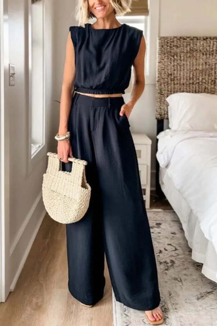 Fashion Sleeveless Two-piece Set