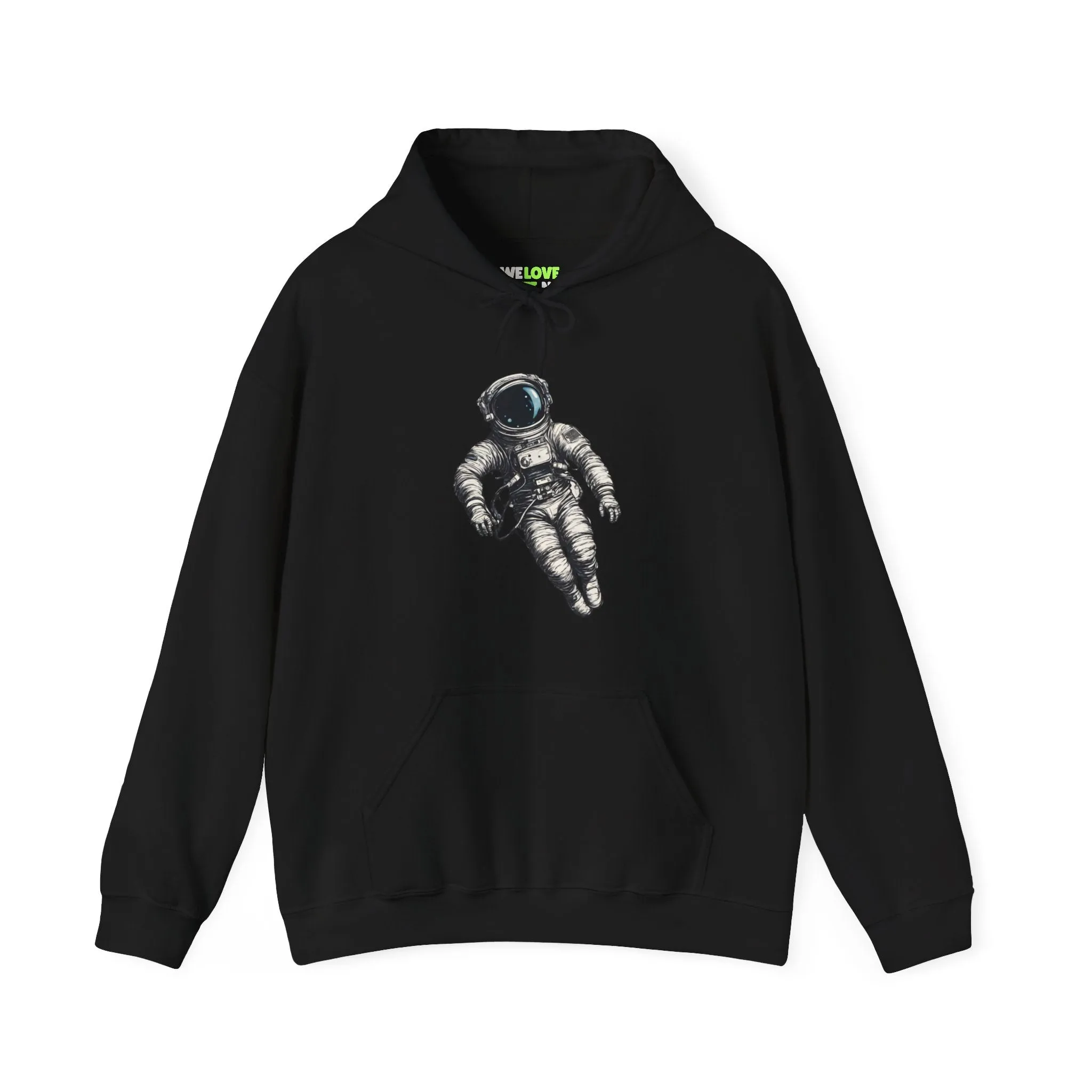 Floating Astronaut SpaceArt Sci-Fi Hoodie