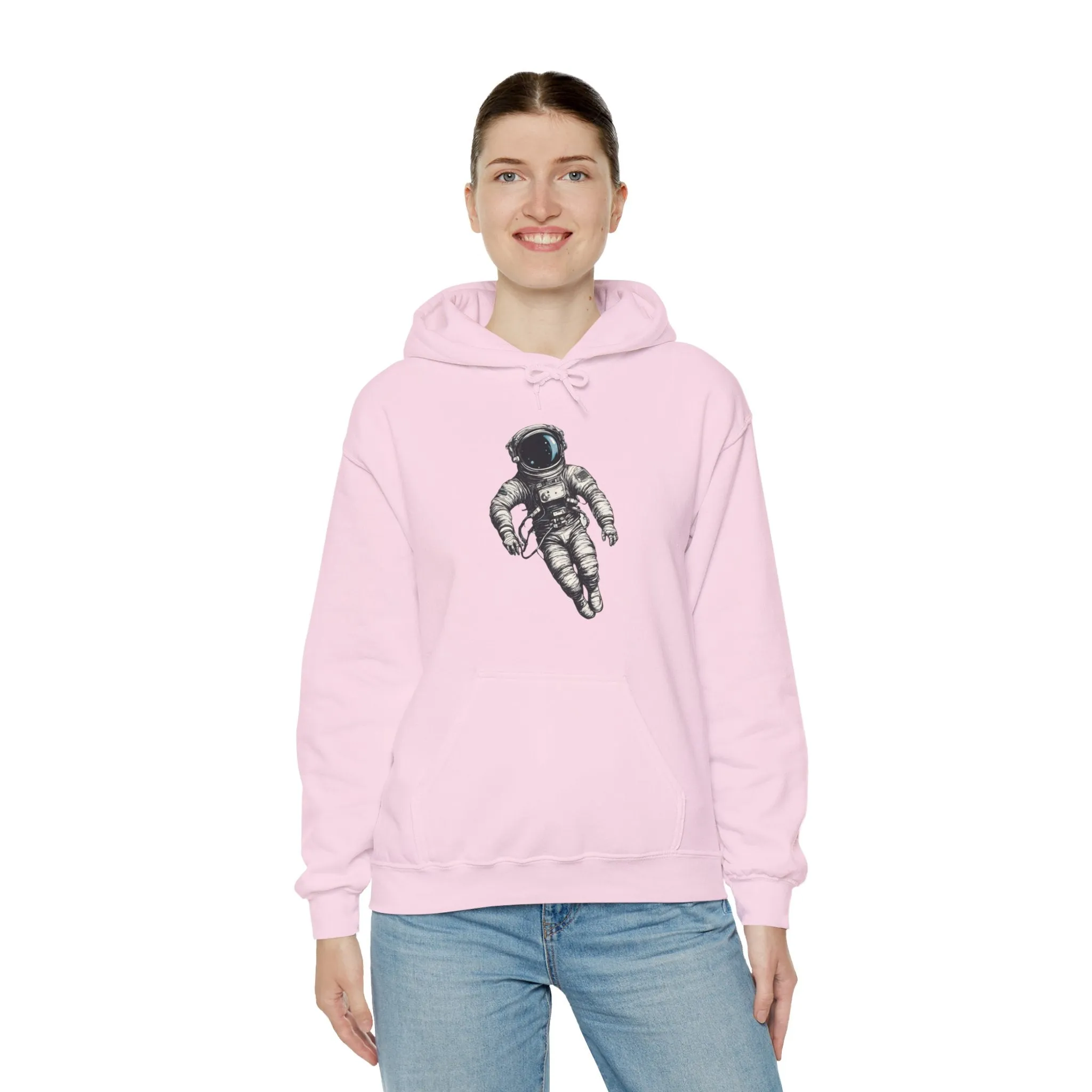 Floating Astronaut SpaceArt Sci-Fi Hoodie