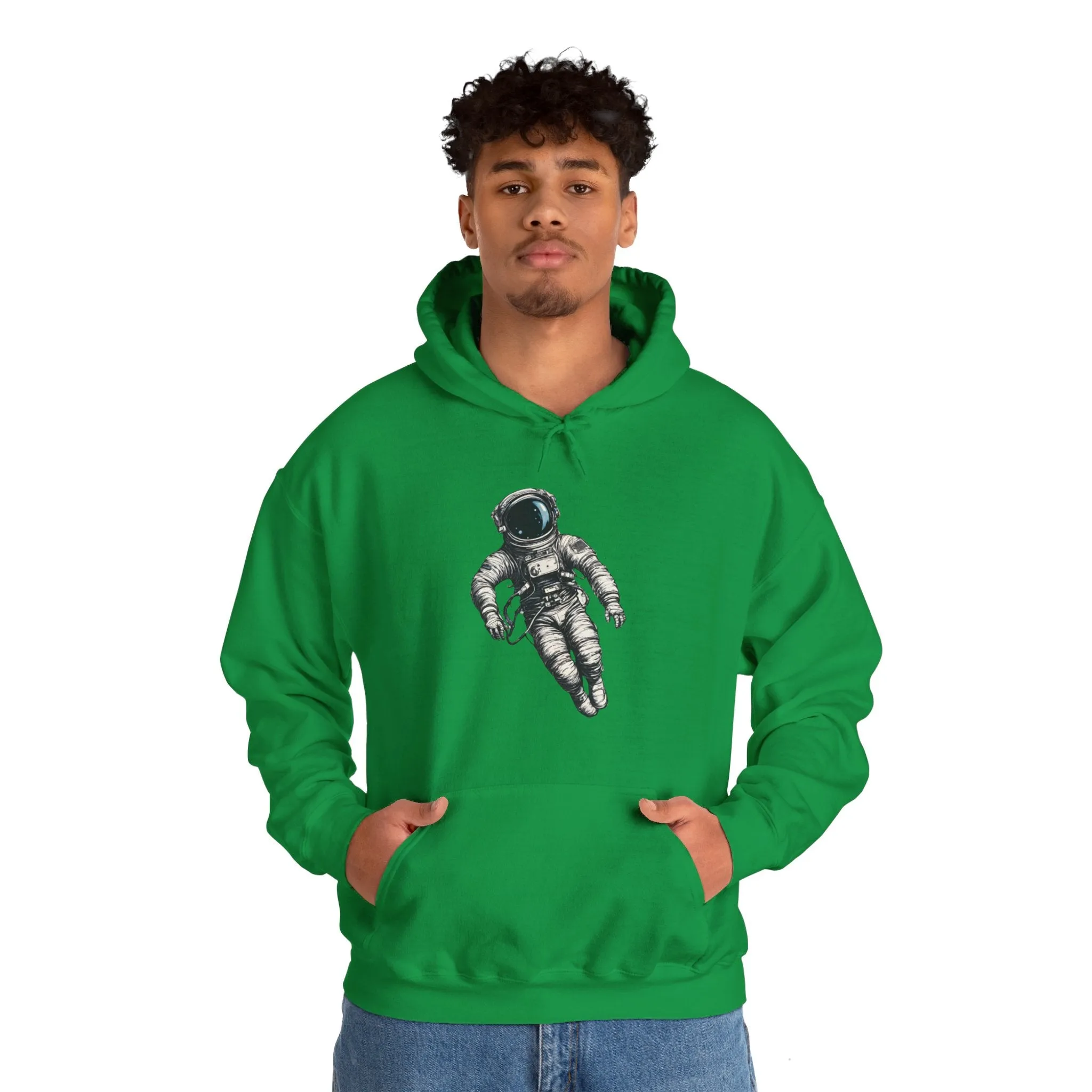 Floating Astronaut SpaceArt Sci-Fi Hoodie