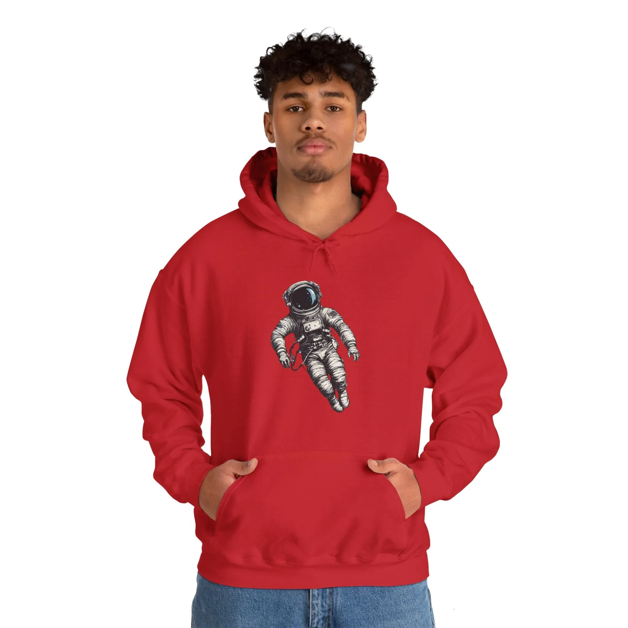 Floating Astronaut SpaceArt Sci-Fi Hoodie