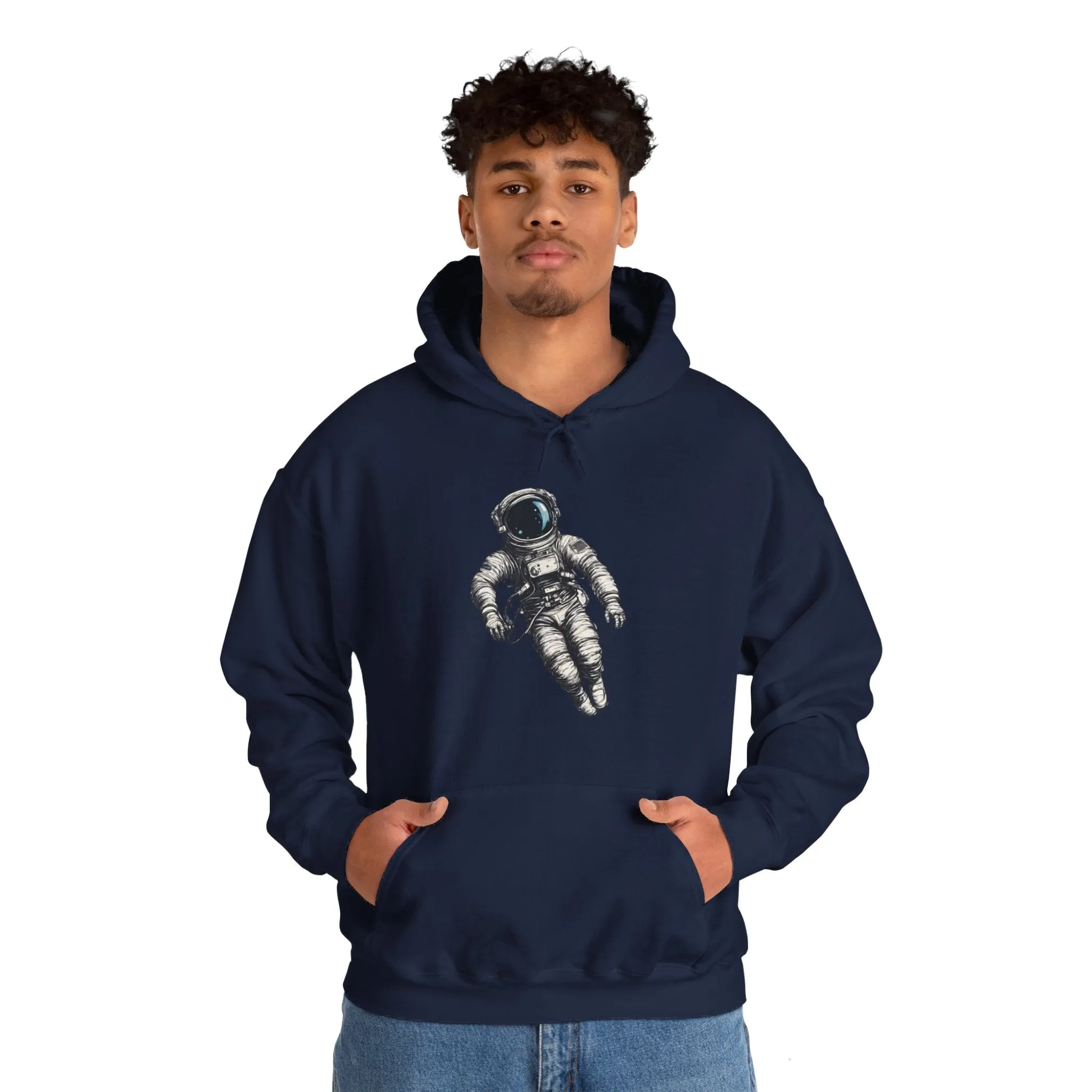 Floating Astronaut SpaceArt Sci-Fi Hoodie