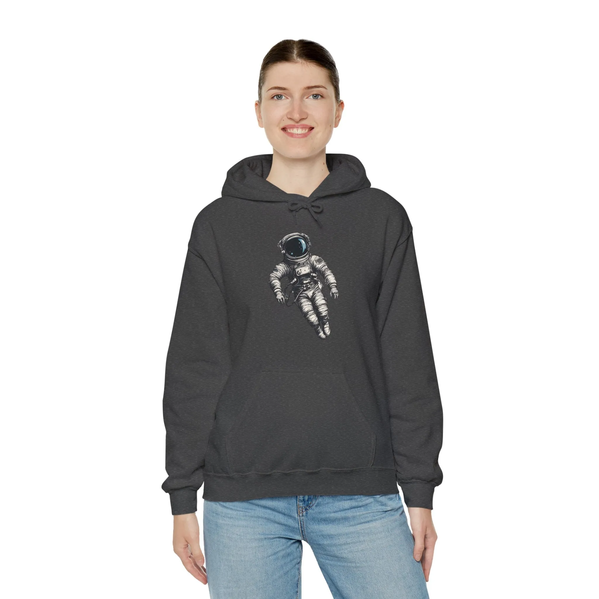 Floating Astronaut SpaceArt Sci-Fi Hoodie