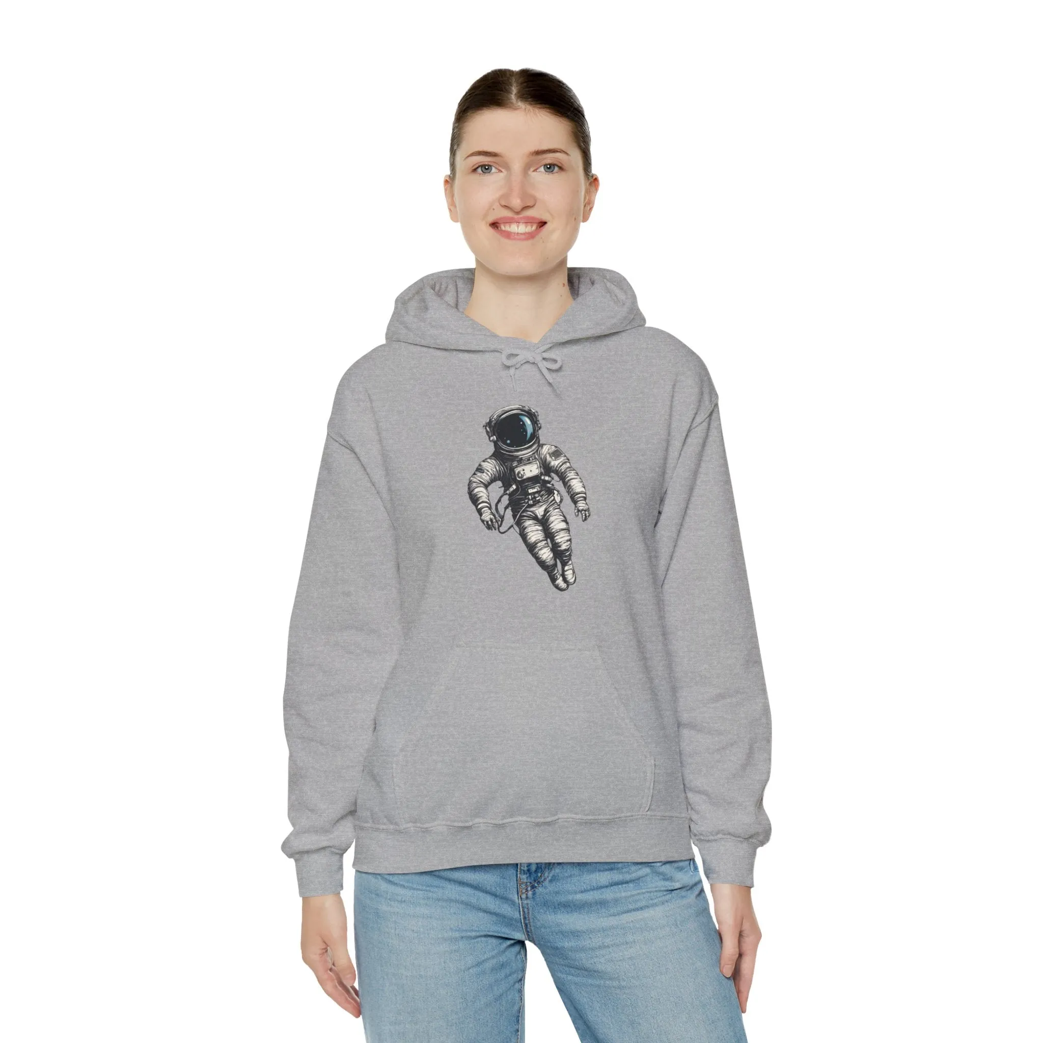 Floating Astronaut SpaceArt Sci-Fi Hoodie