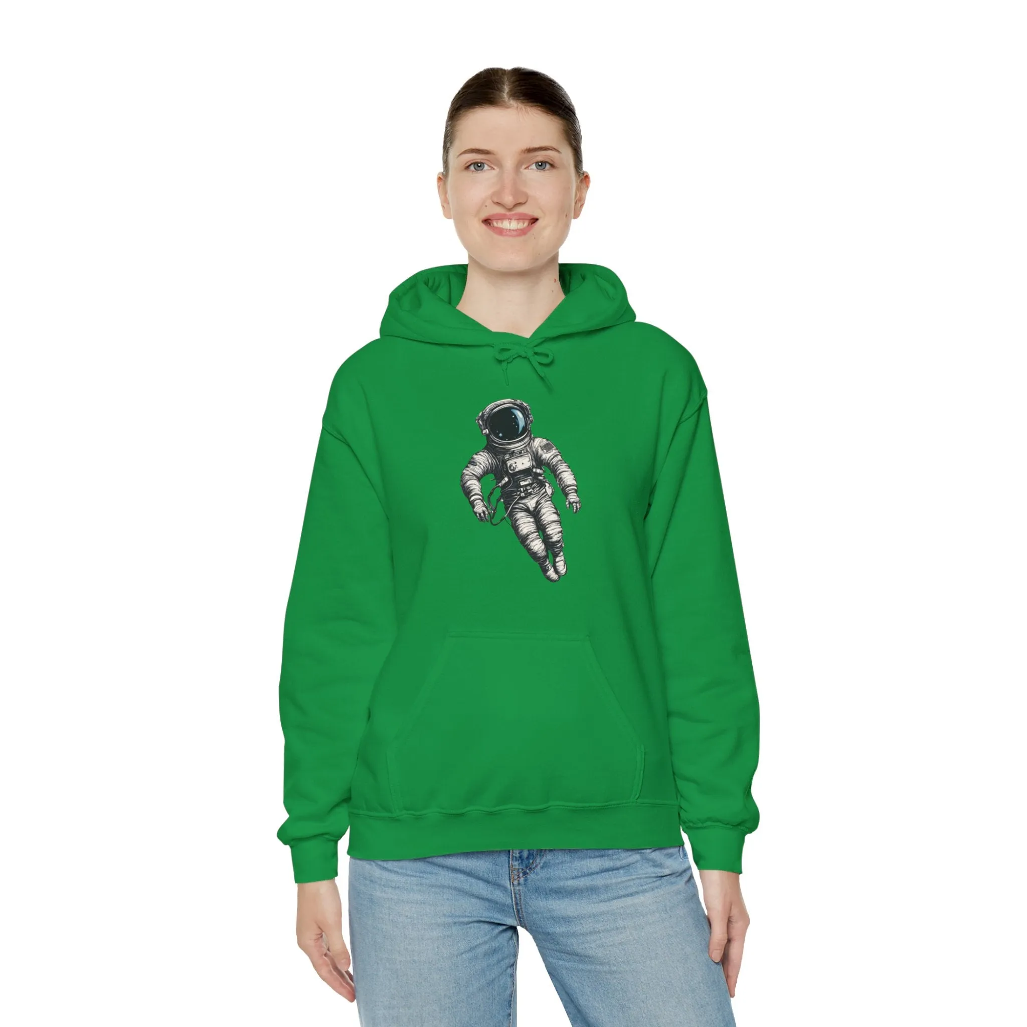 Floating Astronaut SpaceArt Sci-Fi Hoodie