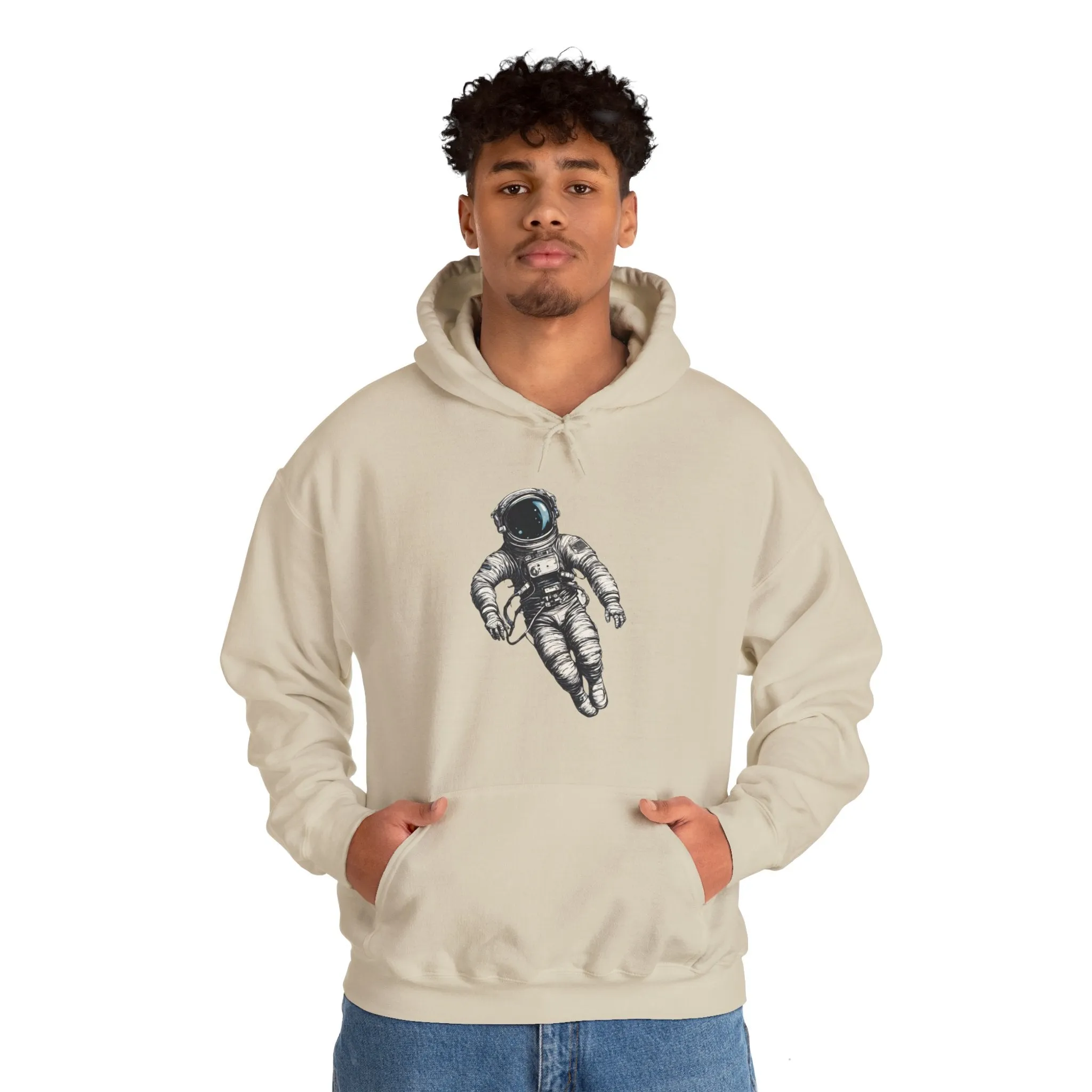 Floating Astronaut SpaceArt Sci-Fi Hoodie