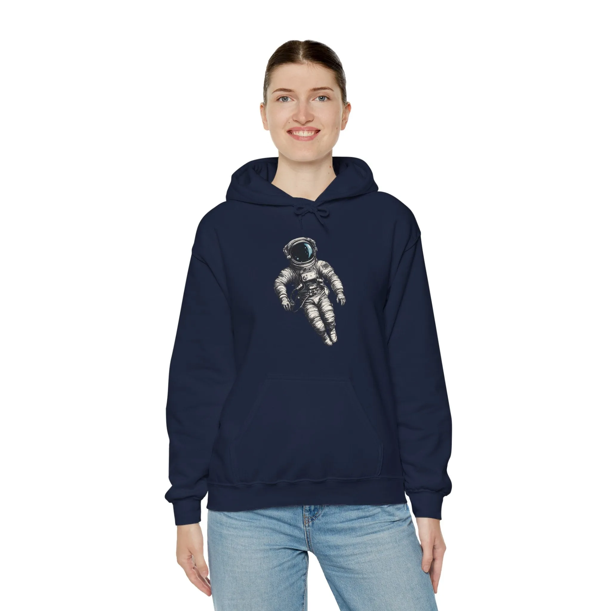 Floating Astronaut SpaceArt Sci-Fi Hoodie