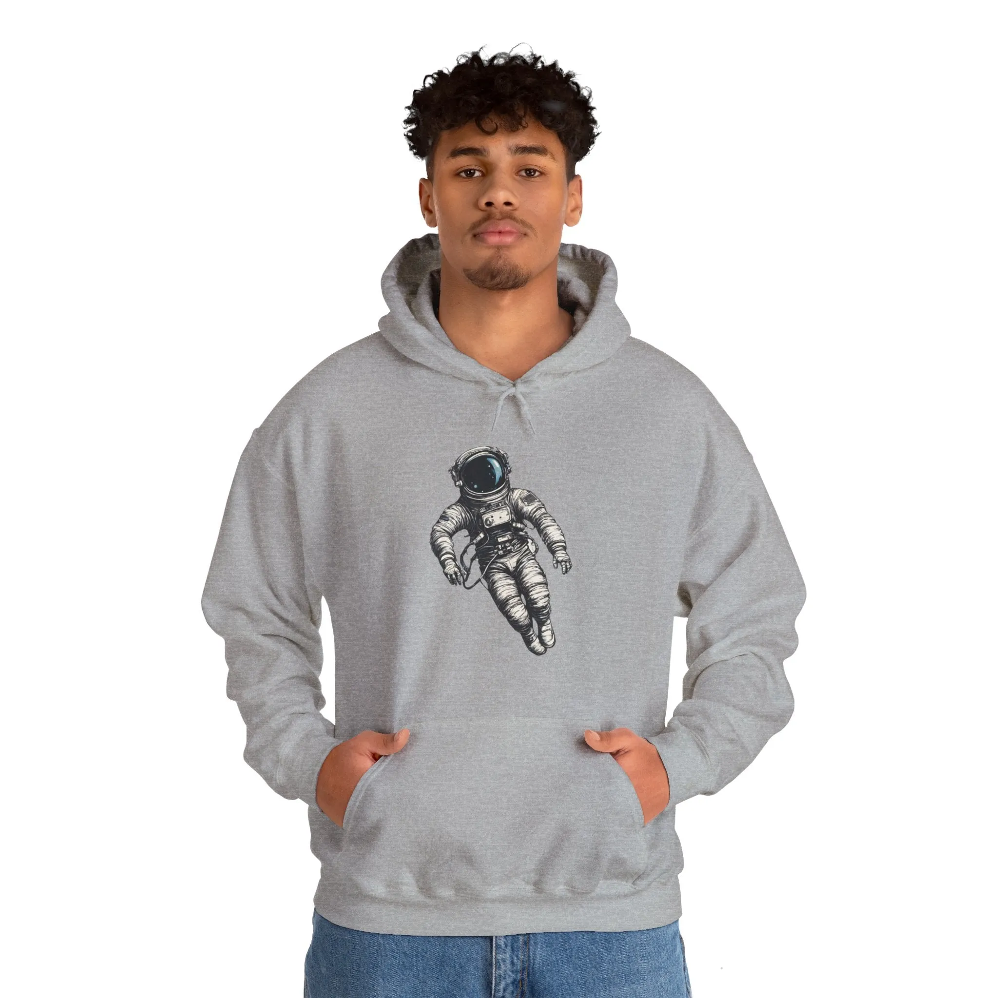 Floating Astronaut SpaceArt Sci-Fi Hoodie