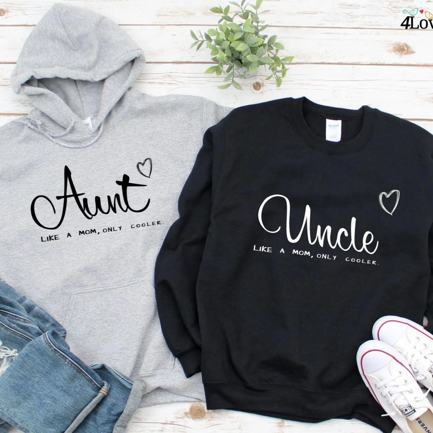 Funny Aunt & Uncle Matching Set - Like Mom, Only Cooler