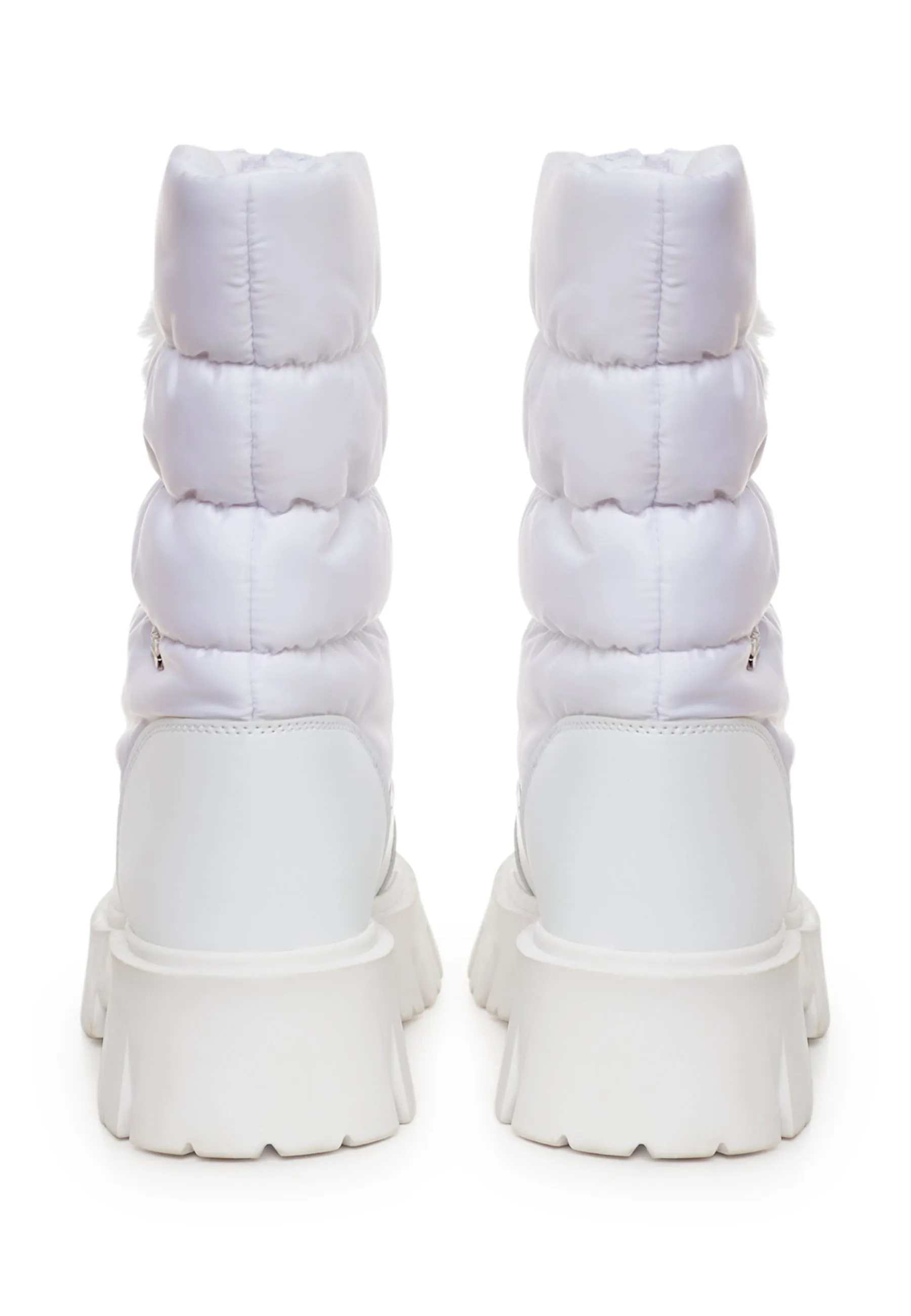 Fur-Trimmed Winter Boots - White