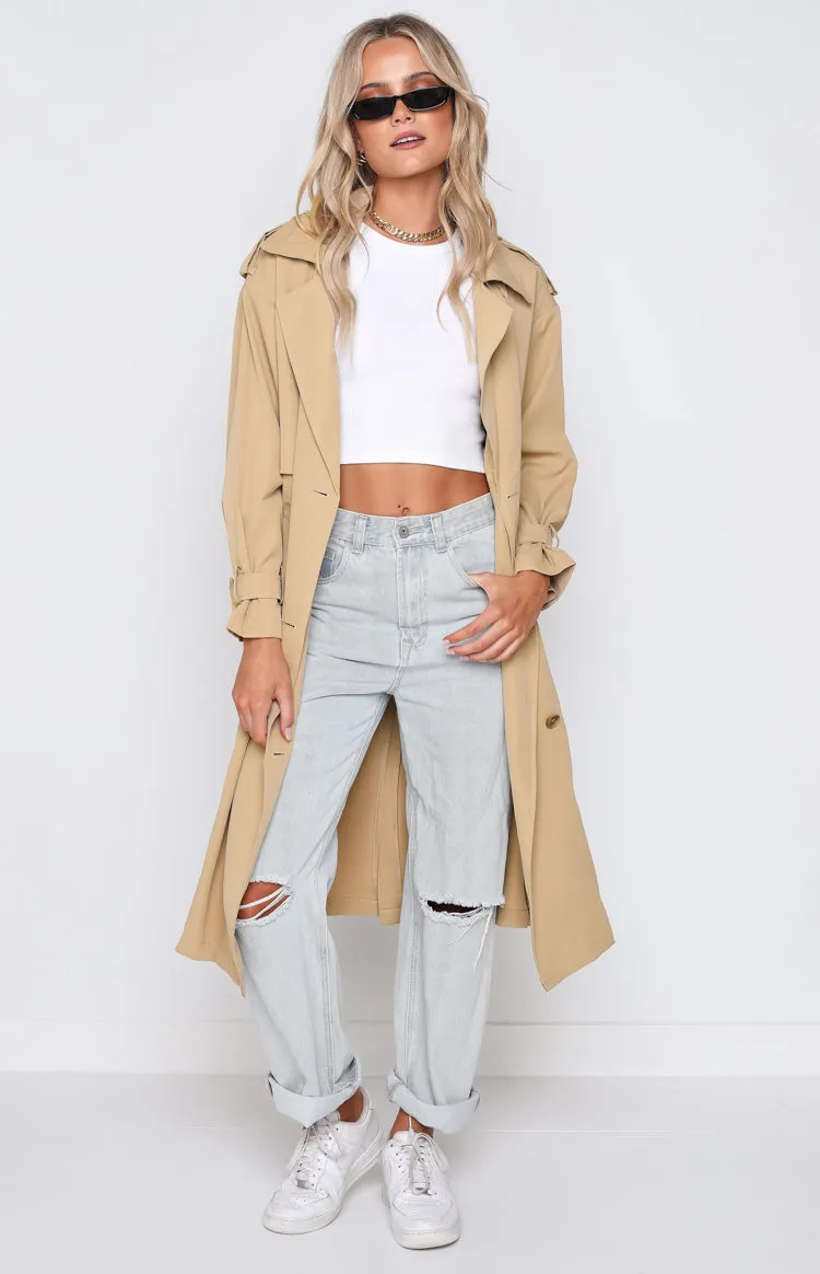 Giselle Beige Trench Coat