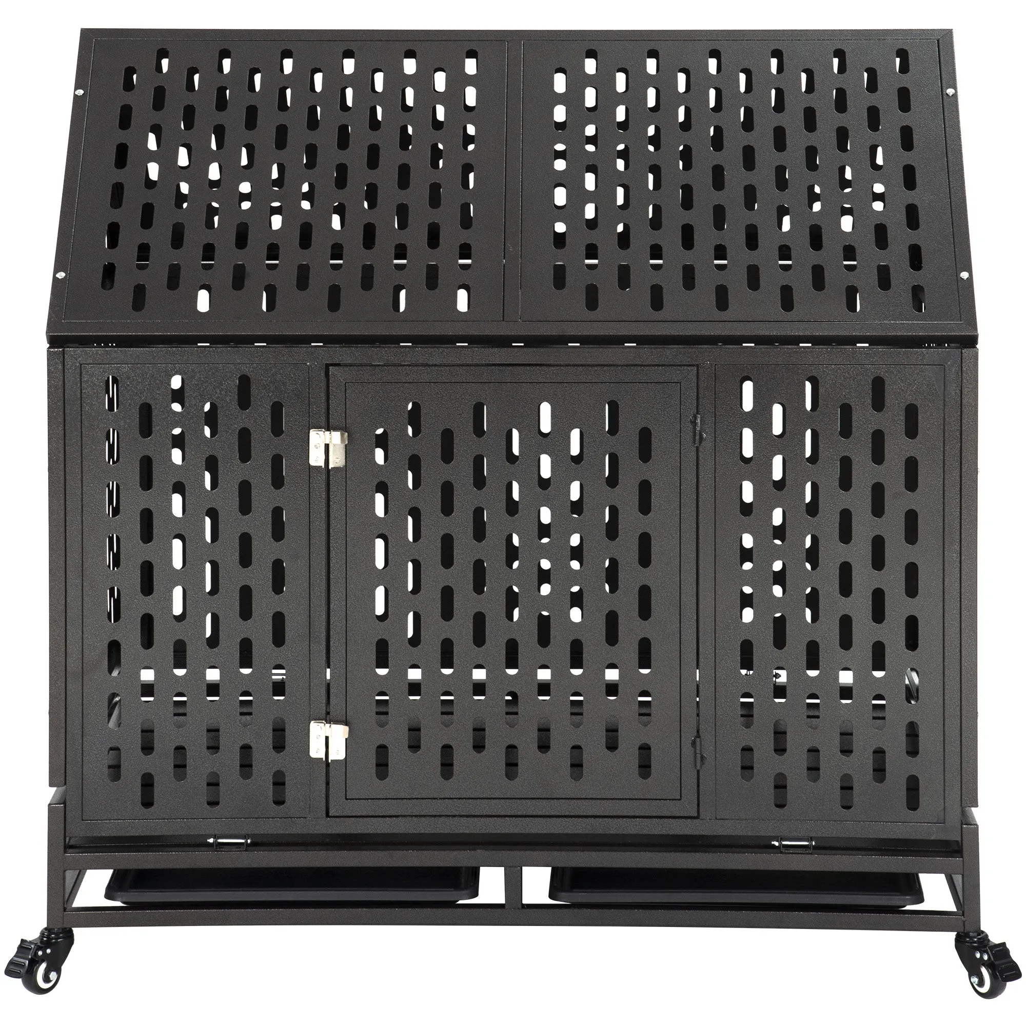 Heavy Duty 45'' Roof Dog Crate Cage Kennel