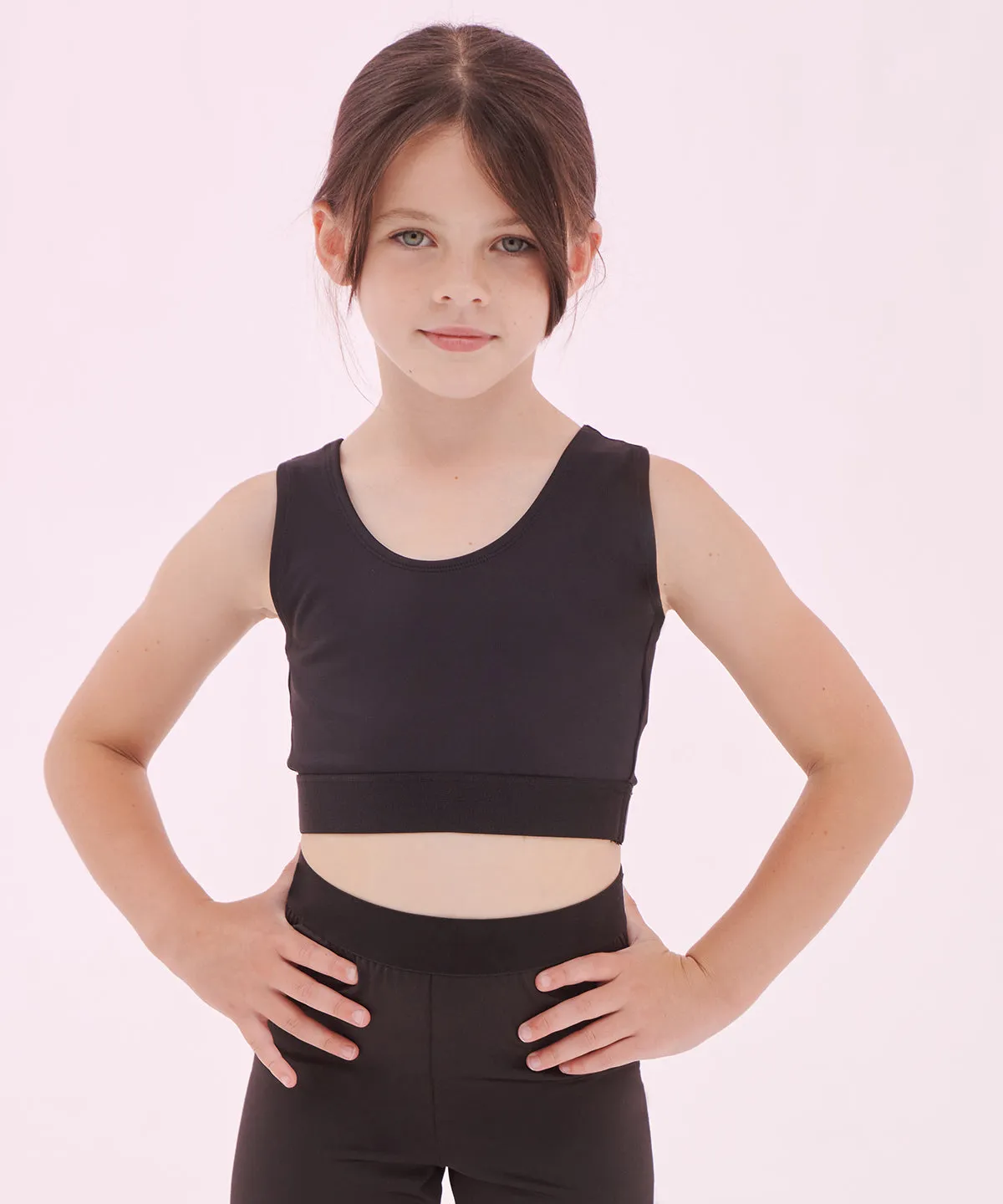 Kids fashion crop top | Black/White