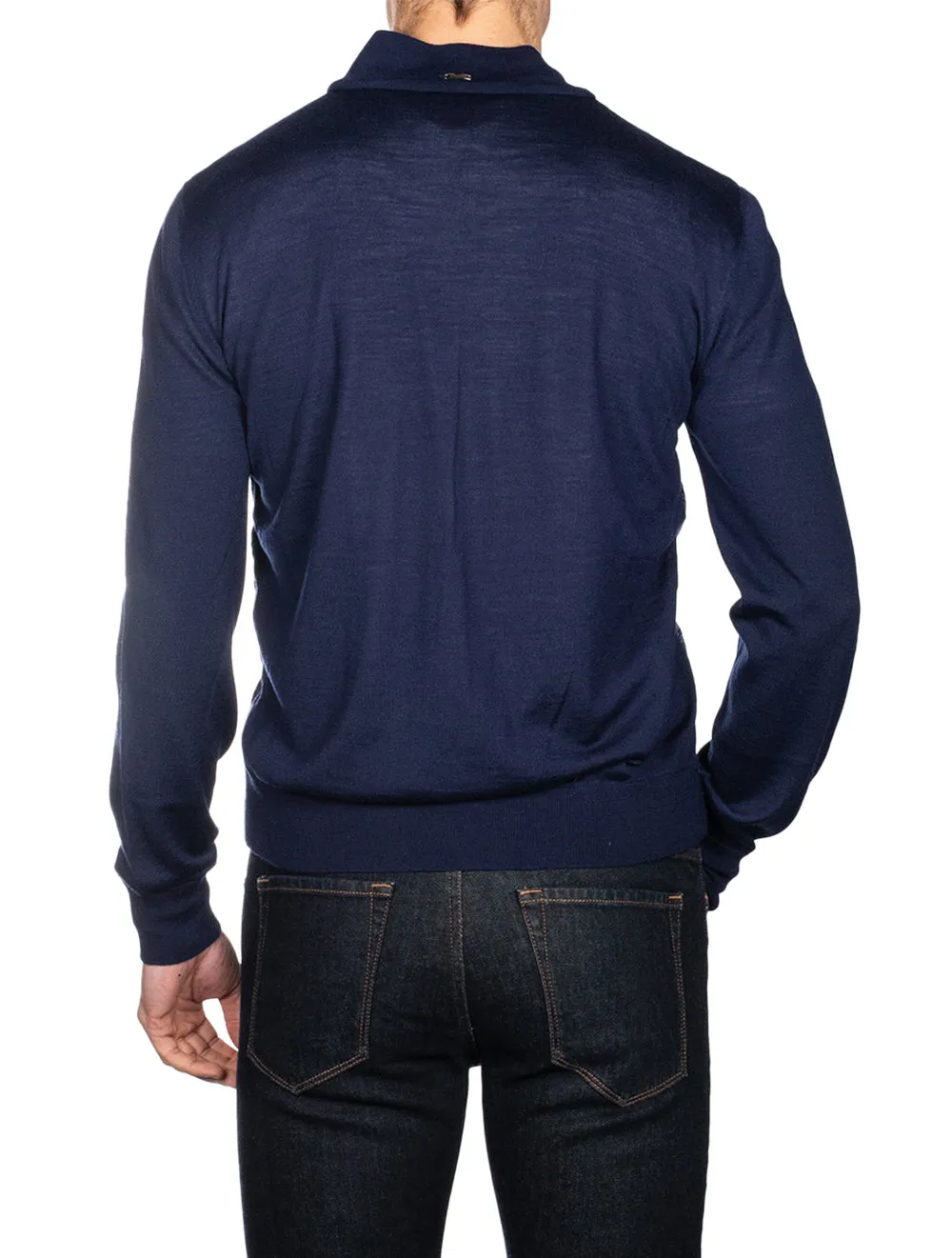 Knitted Hybrid Blouson Blue