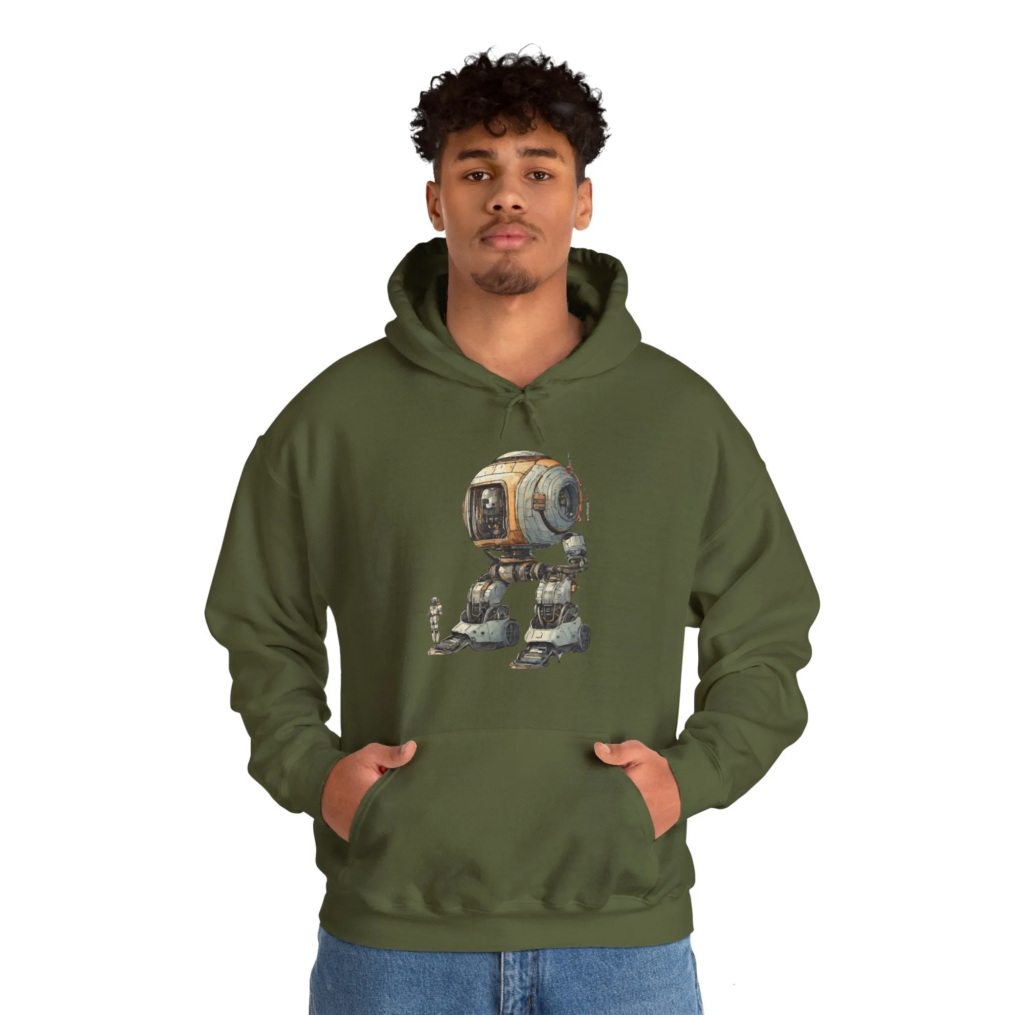 Let's Take A Ride Robot Spaceart Sci-Fi Hoodie