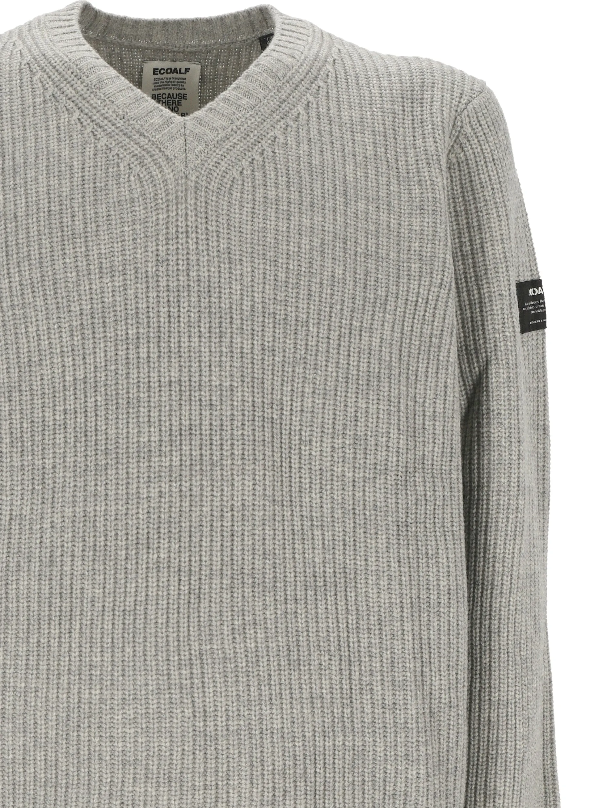 Light Grey Melange Recycled Wool Sweater