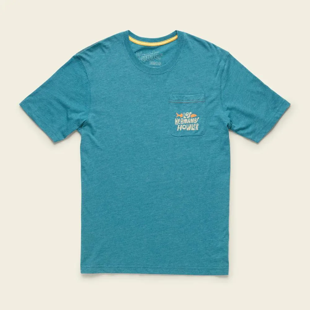 Los Hermanos Pescado Pocket T-Shirt - Petrol Heather