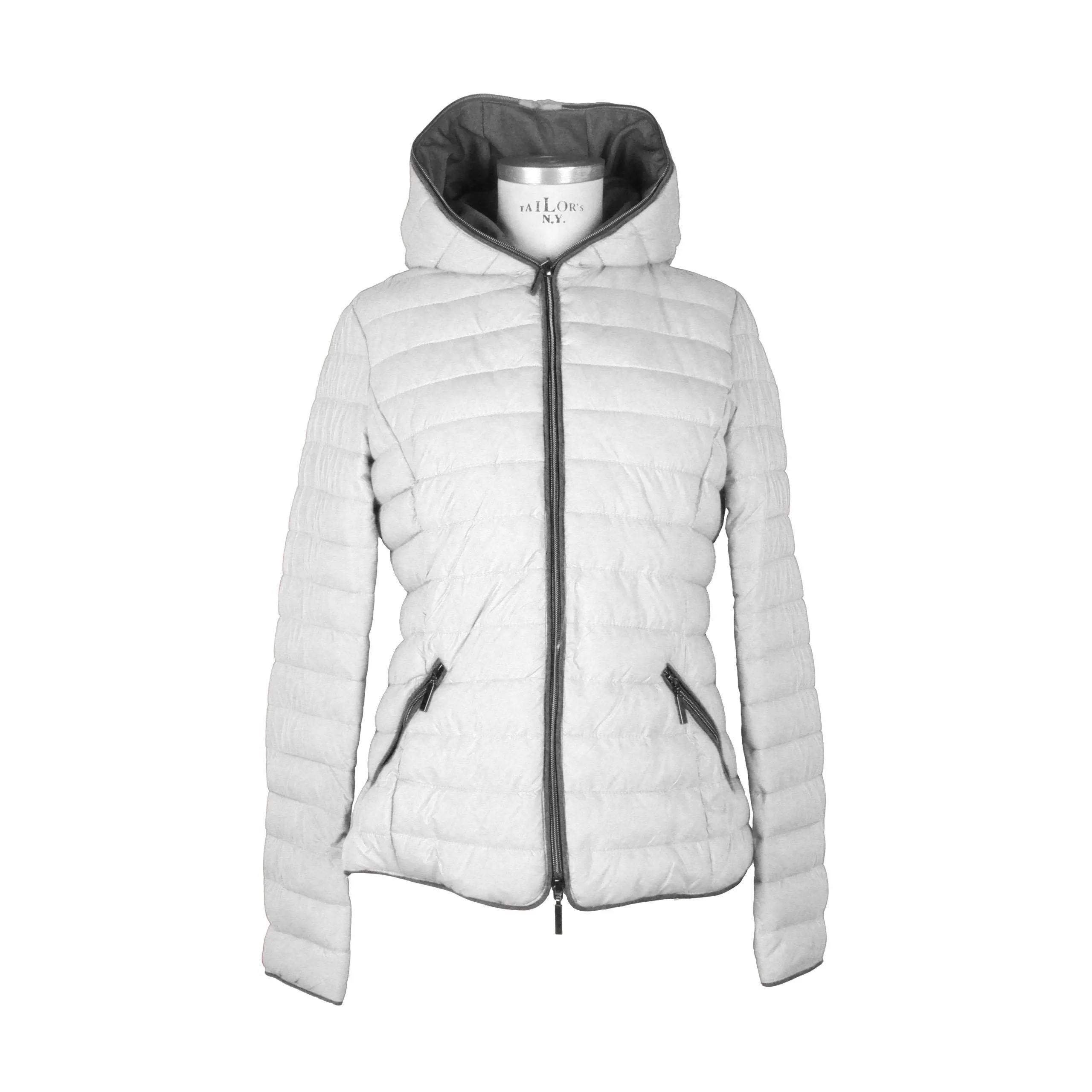 Mangano Chic Winter White Hooded Down Jacket