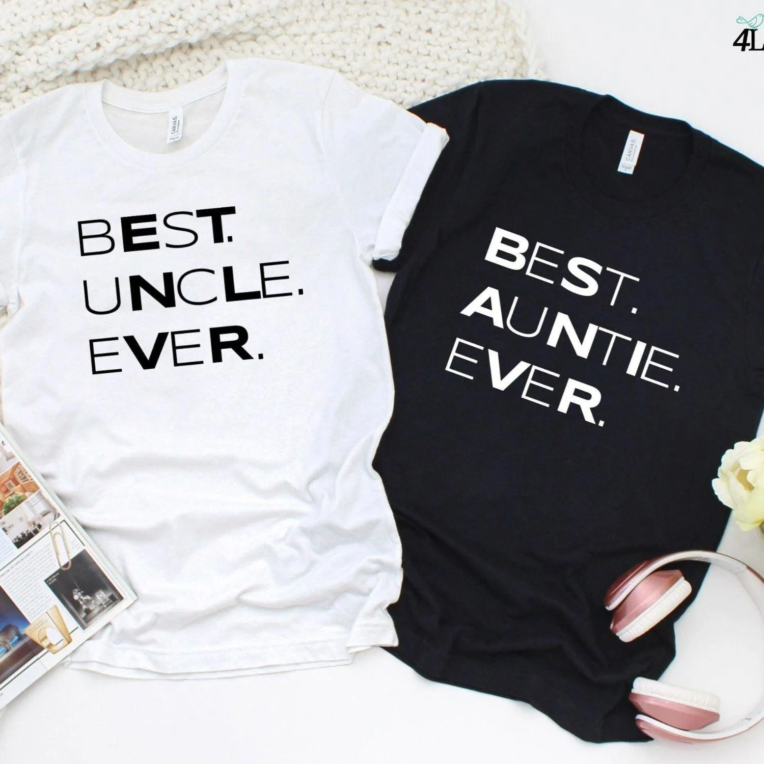 Matching Outfit Gift Set: Best Uncle/Auntie - Birthday, Father's Day, Xmas Ideas