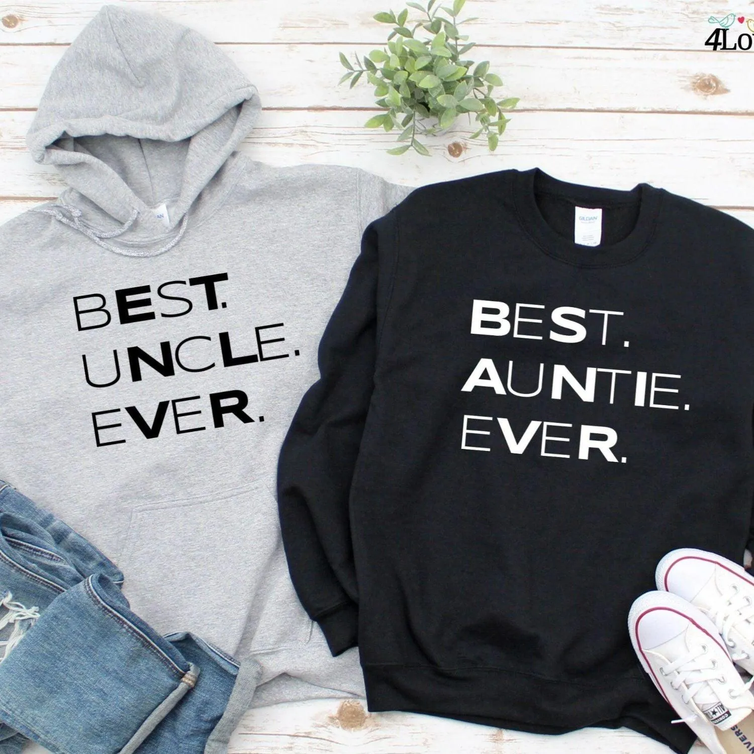 Matching Outfit Gift Set: Best Uncle/Auntie - Birthday, Father's Day, Xmas Ideas