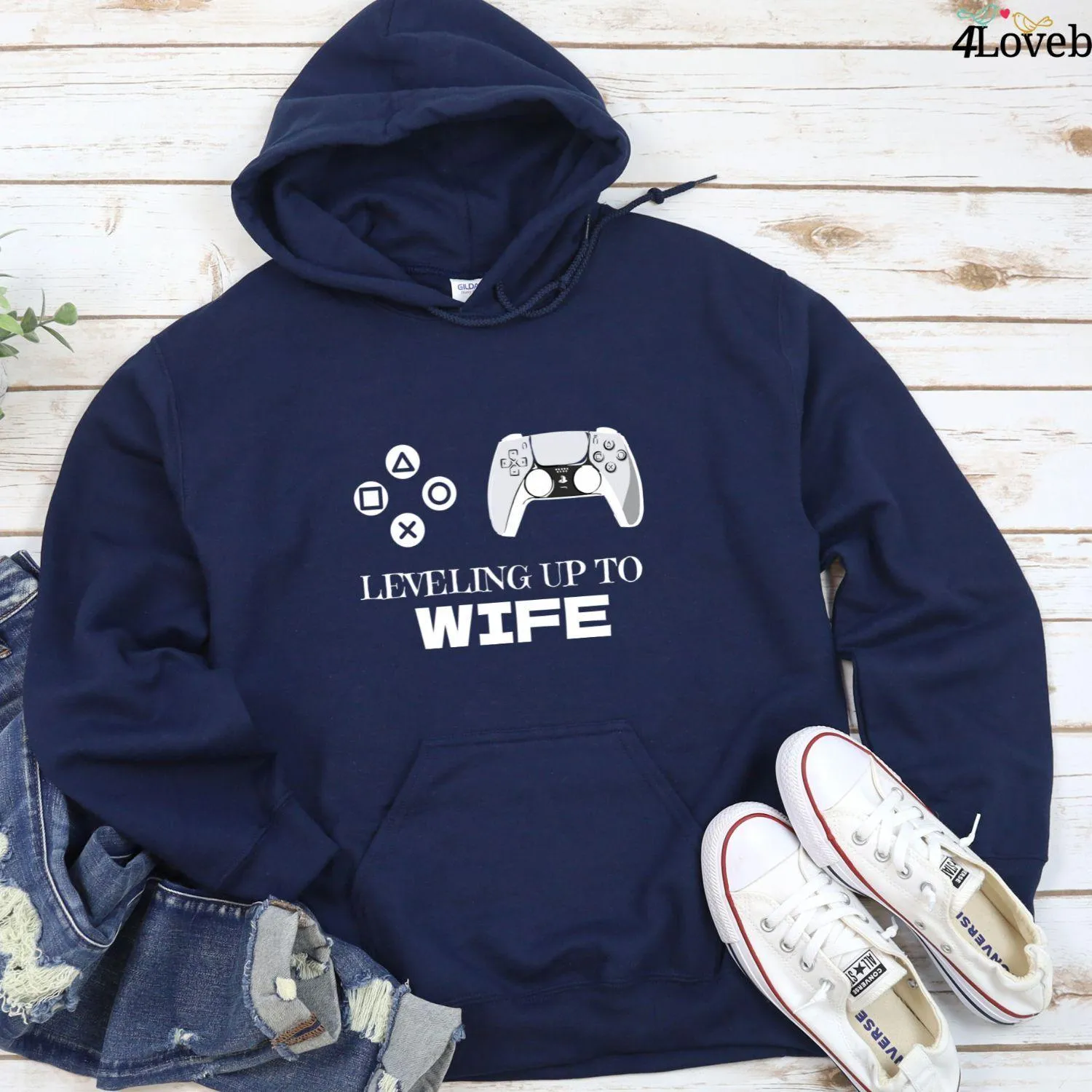 Matching Set: Level Up to Husband & Wife, Groom Gifts, Gaming Outfit, Fiance Wedding Gift