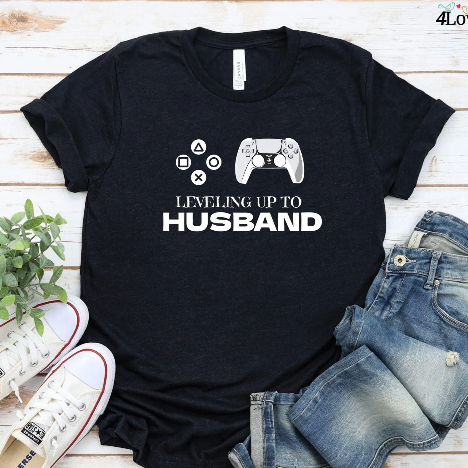 Matching Set: Level Up to Husband & Wife, Groom Gifts, Gaming Outfit, Fiance Wedding Gift