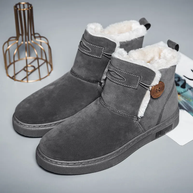 Men's boots plus velvet cotton shoes warm snow boots