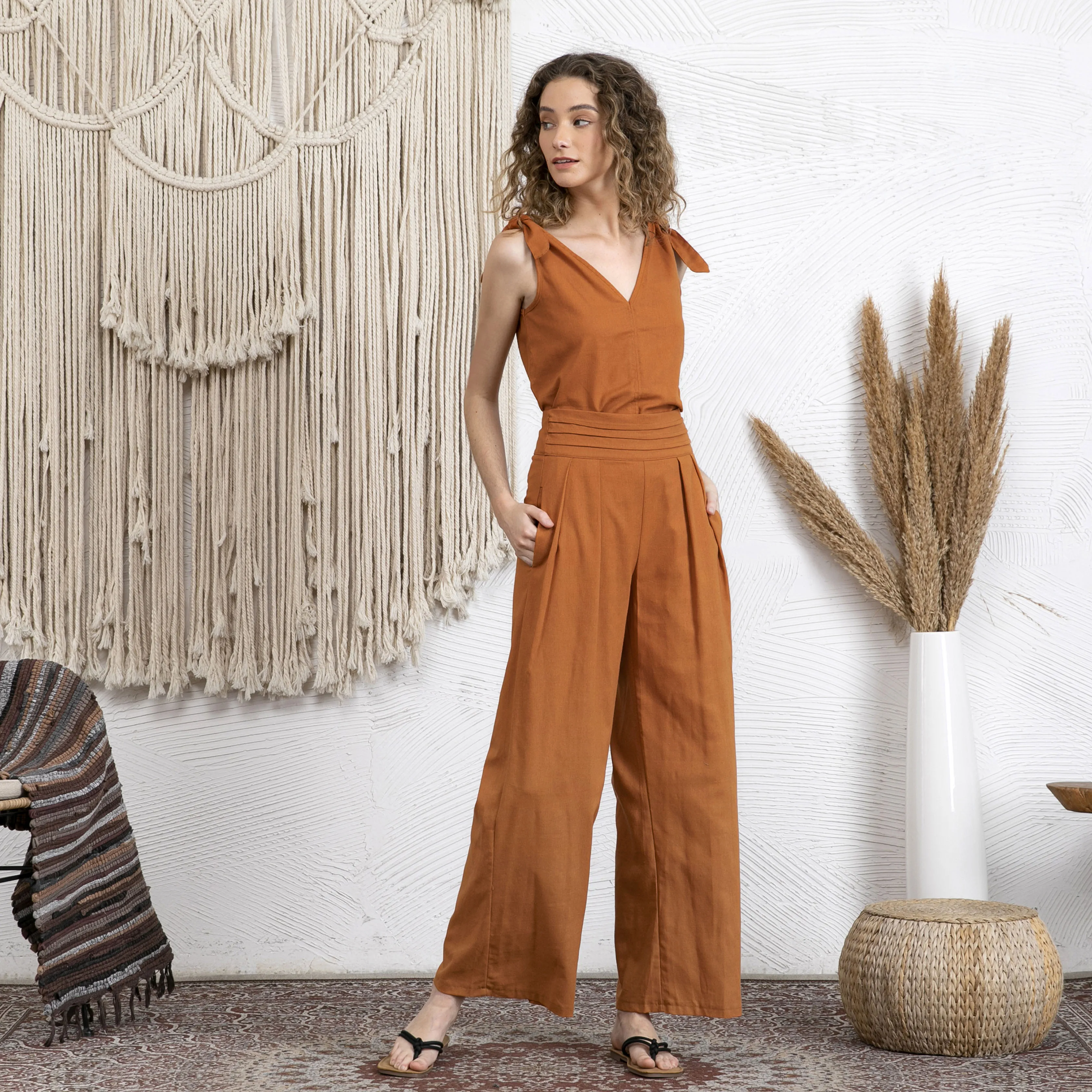 Minimalist Cotton & Linen Two Piece Set