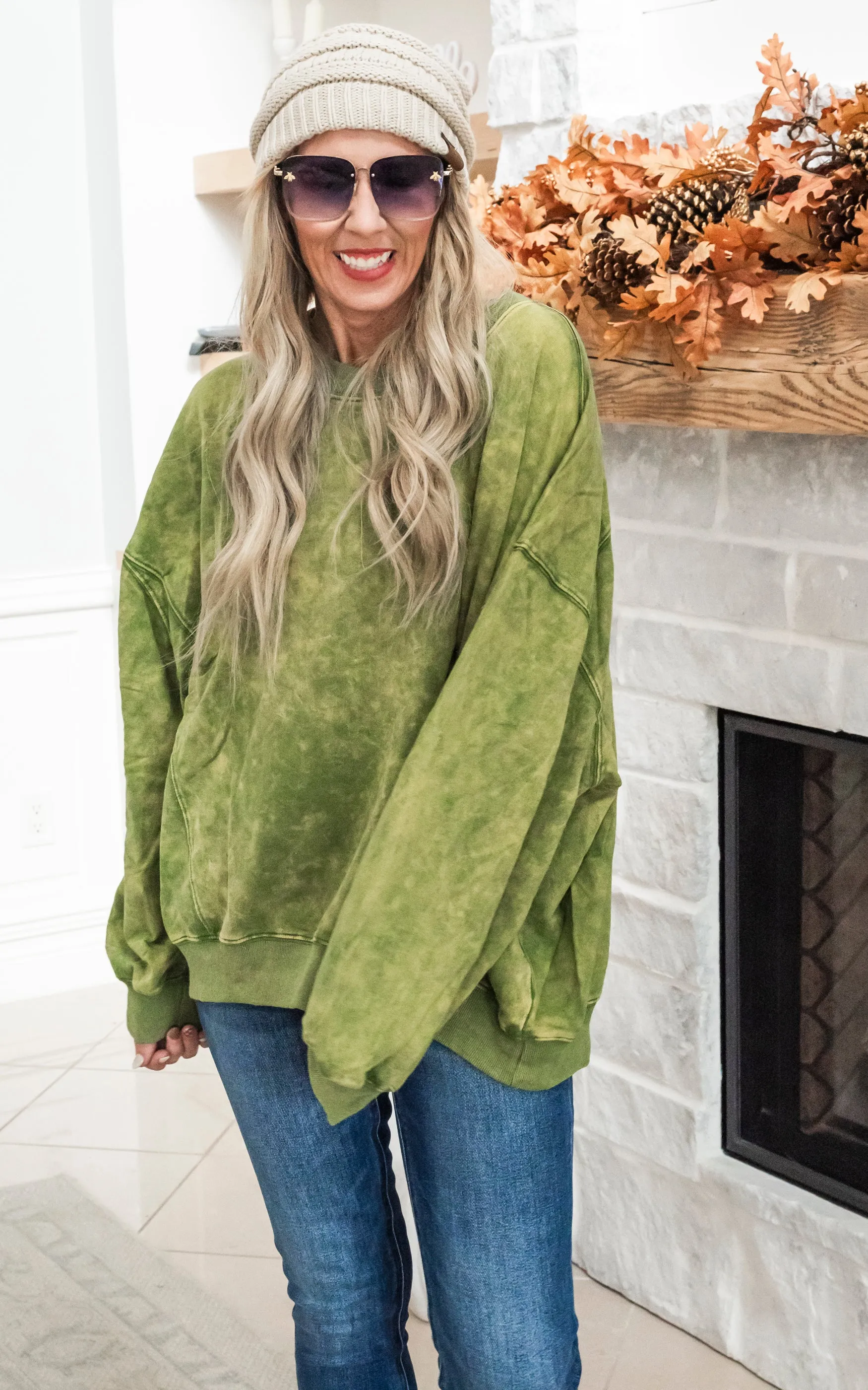 Oh My Gourd Oversized Sweatshirt Top - Final Sale