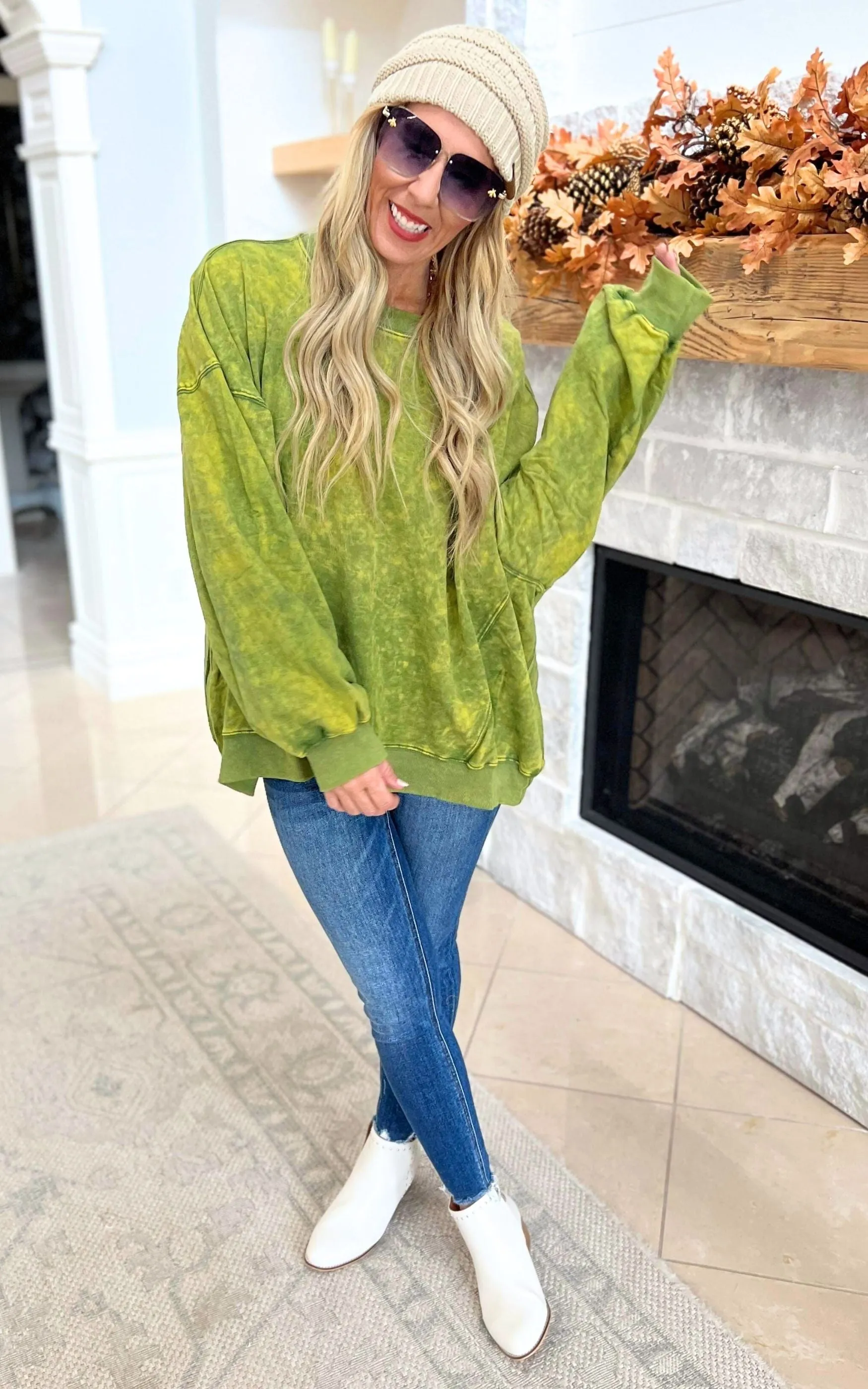 Oh My Gourd Oversized Sweatshirt Top - Final Sale