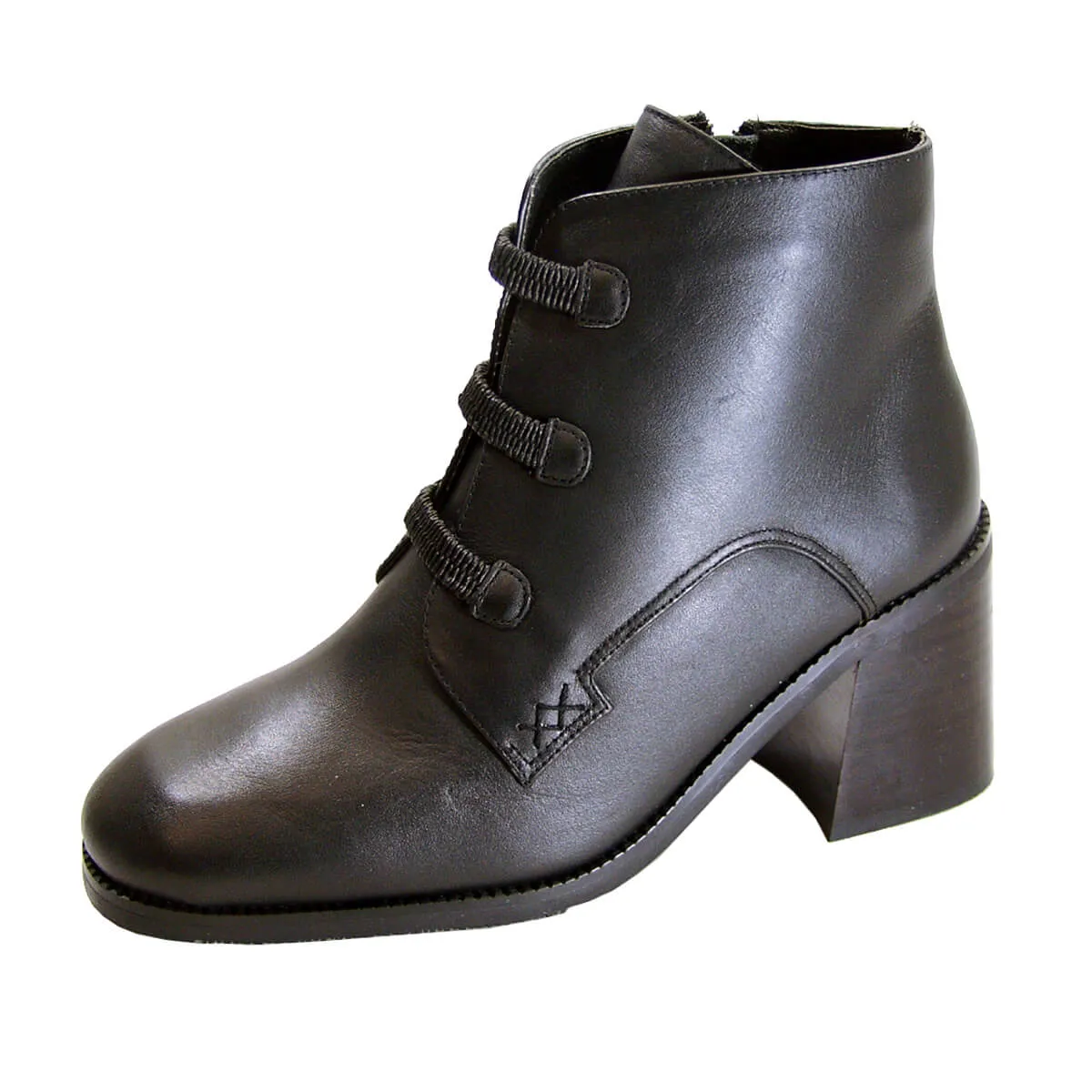 PEERAGE Selma Women's Wide Width Leather Casual Dress Ankle Boots