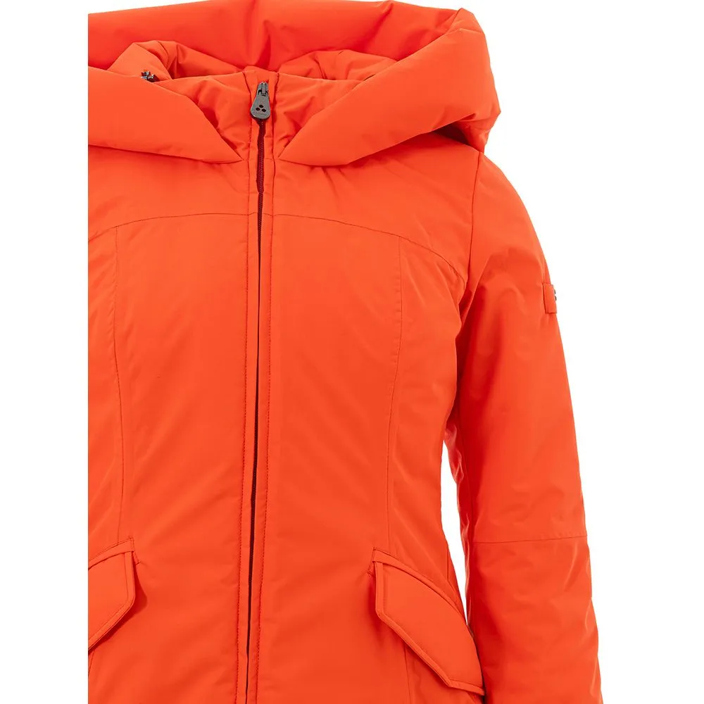 Peuterey Elegant Orange Polyester Jacket for Women