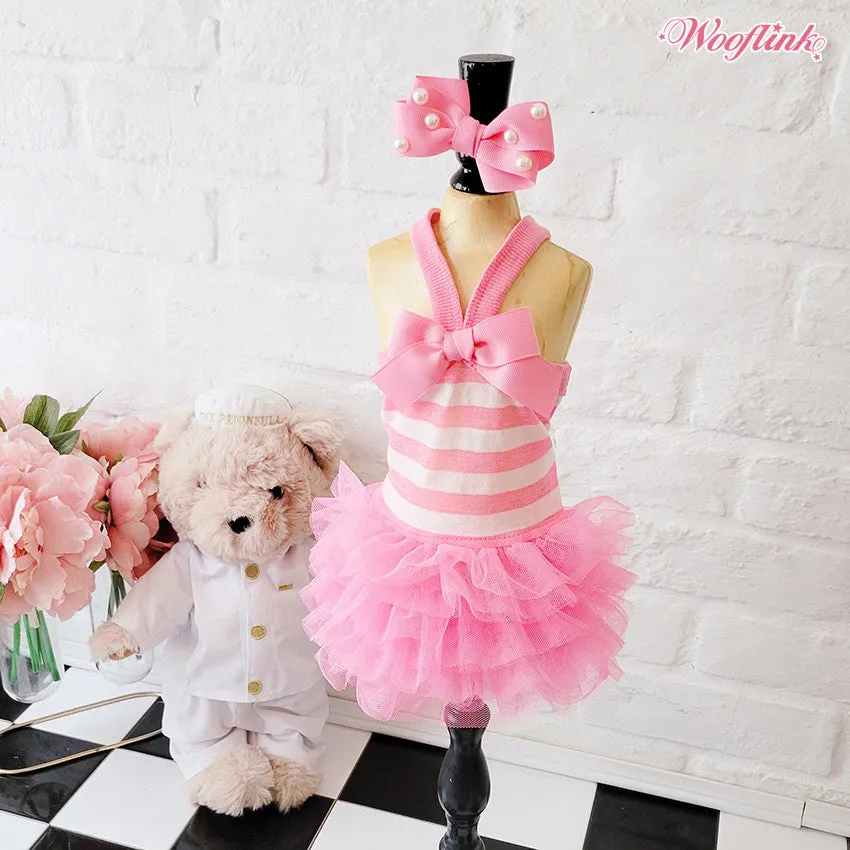 pink stripe tutu - size xs