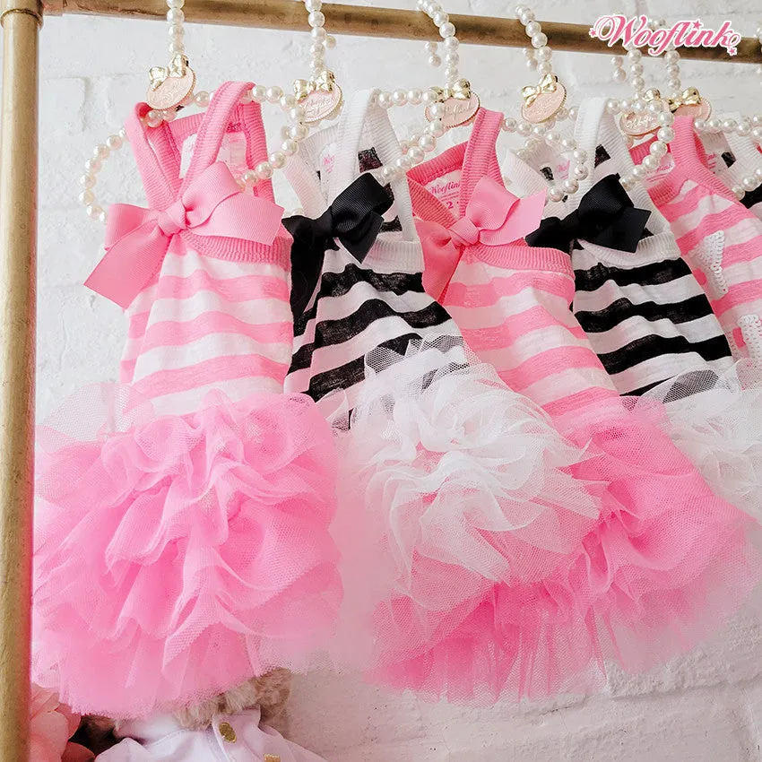 pink stripe tutu - size xs