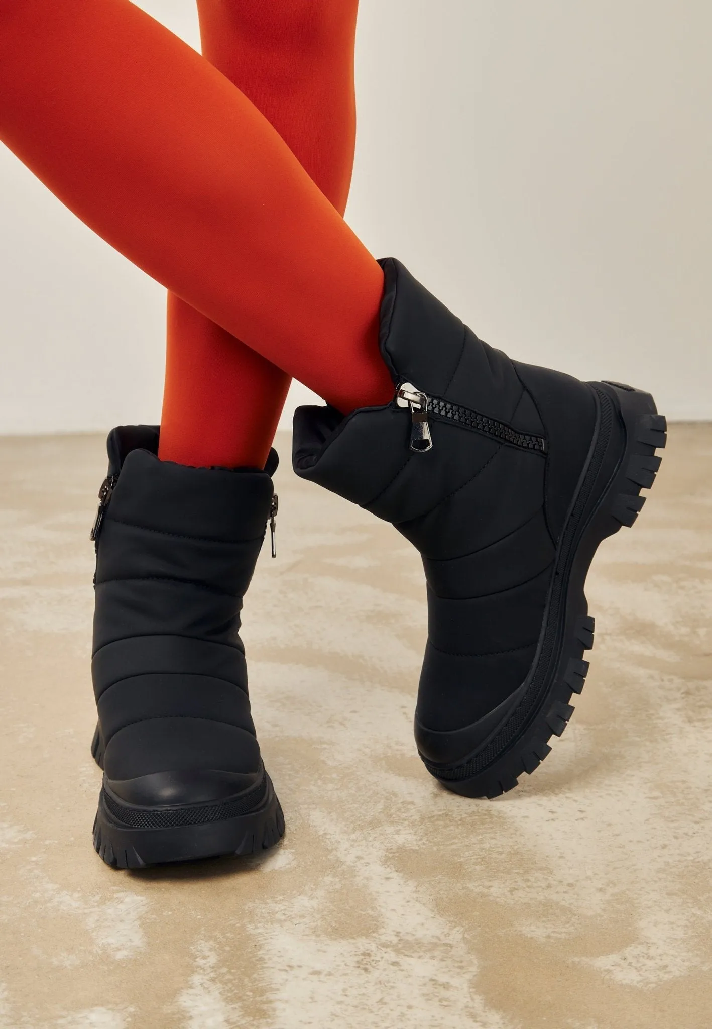 Platform Winter Boots - Black