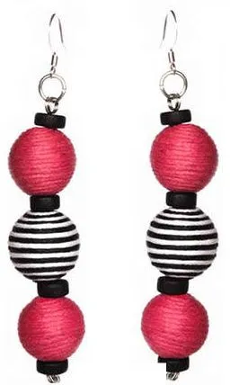 Pom Boho Chic Earrings (Stripe Variations)