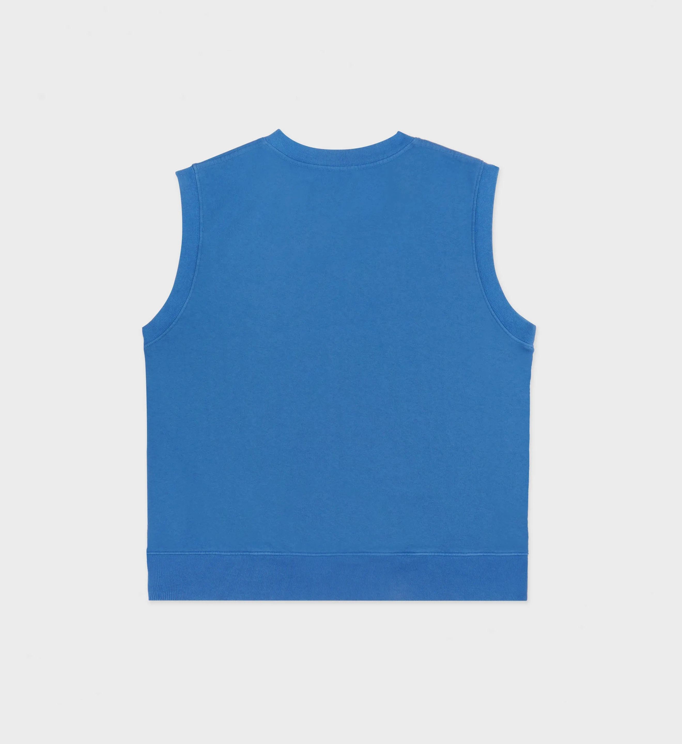 Prince Sporty Embroidered V-Neck Vest - Lapis/White